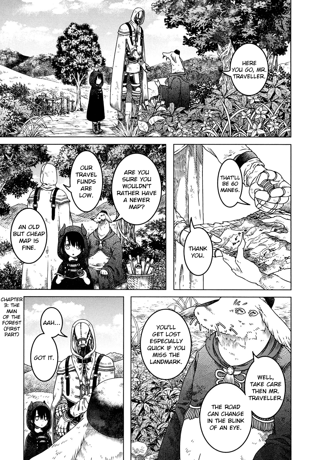 Somali to Mori no Kami-sama Chapter 3 page 1 - Chapter 3: The Man of the Forest (First Part)