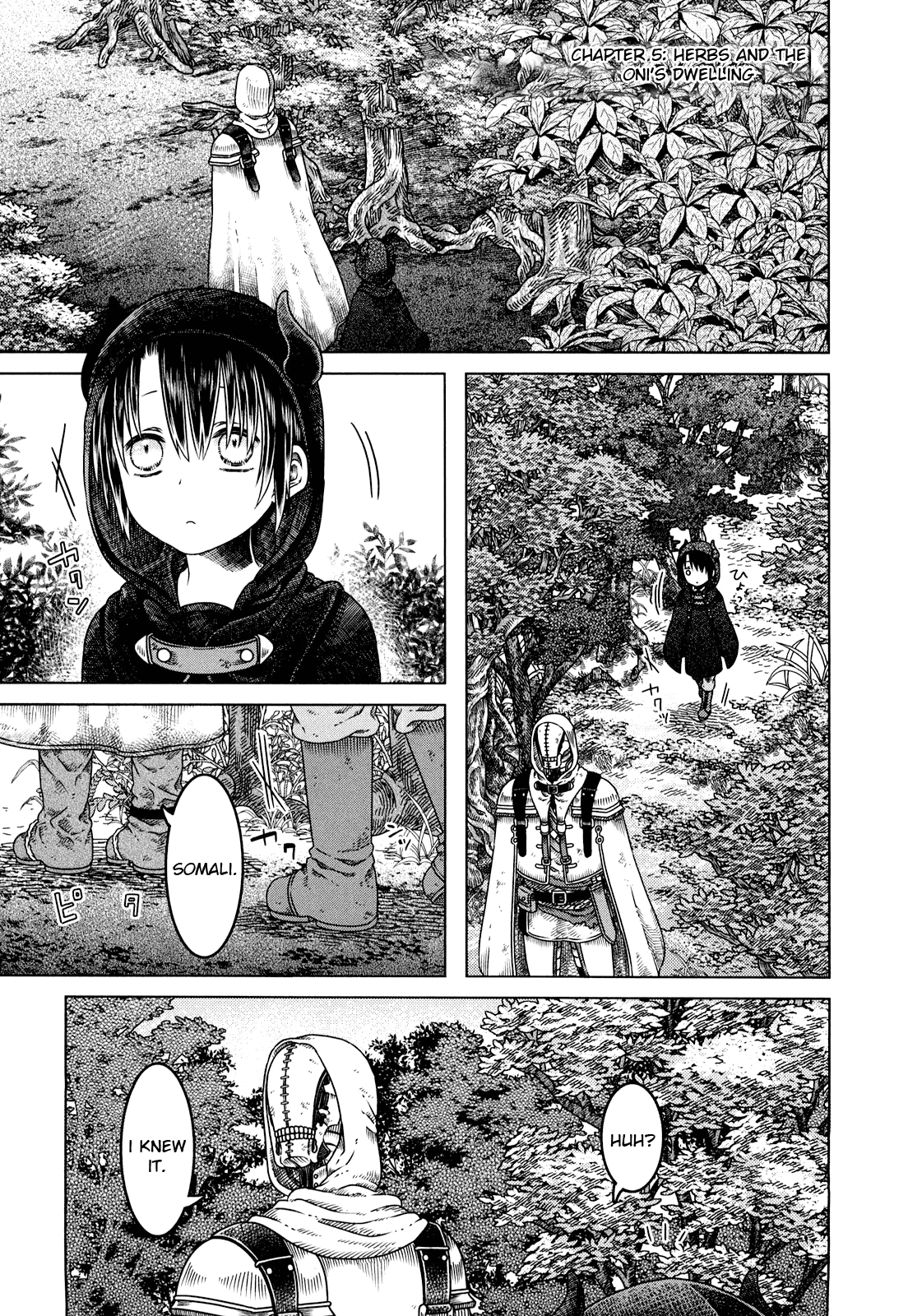 Somali to Mori no Kami-sama Chapter 5 page 1 - Chapter 5: Herbs and the Oni's Dwelling