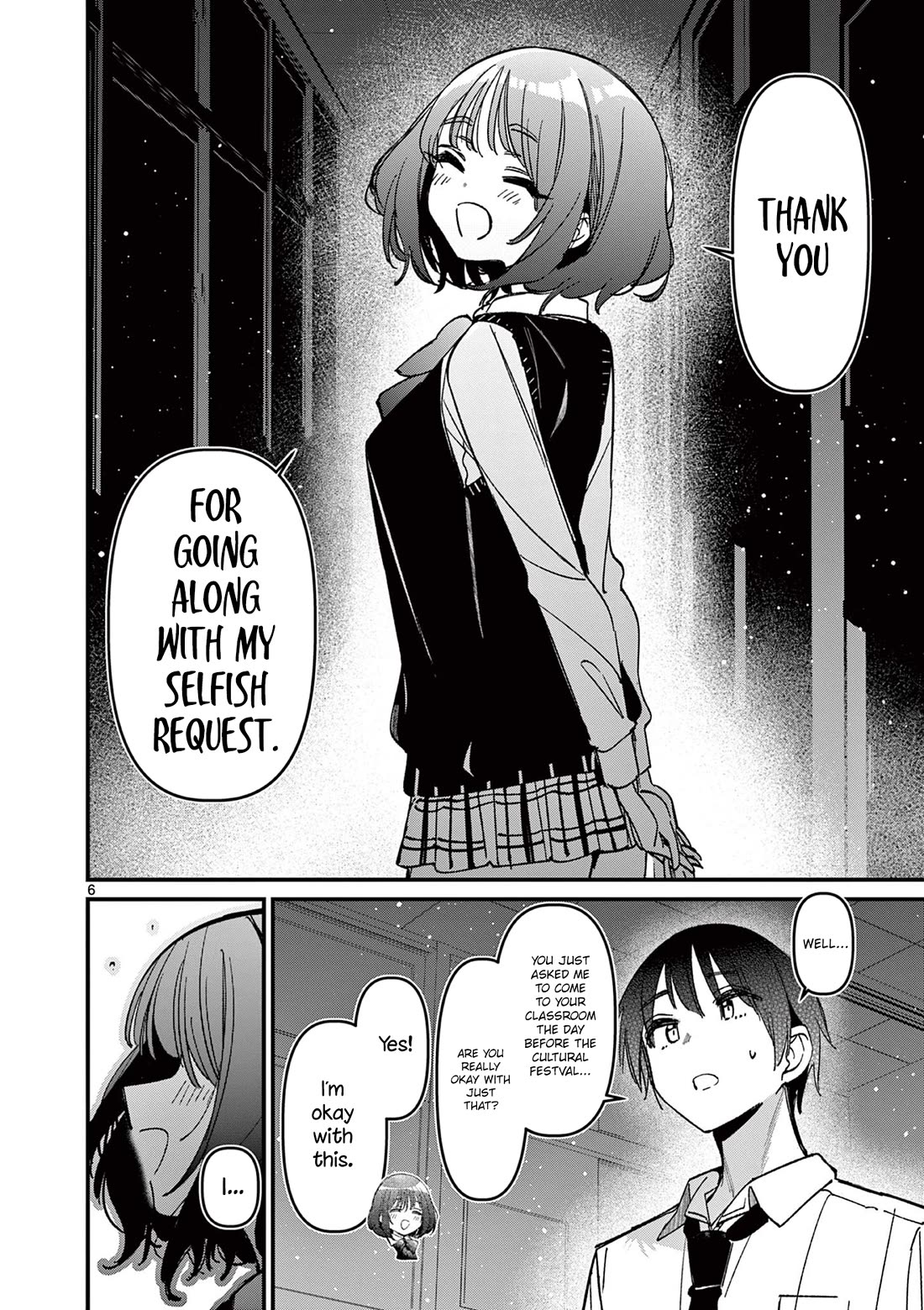 Someone's Girlfriend Chapter 55 page 6 - Chapter 55: Just the two of us at school at night...
