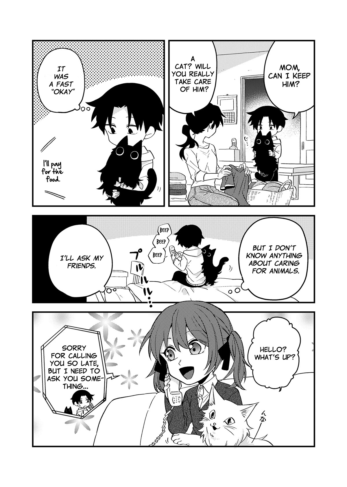 Something Like a Cat Chapter 3 page 1 - Chapter 3: He hates water