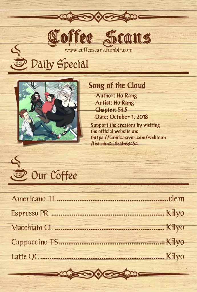 Song of the Cloud Chapter 53.5 page 1 - Chapter 53.5: Special Episode