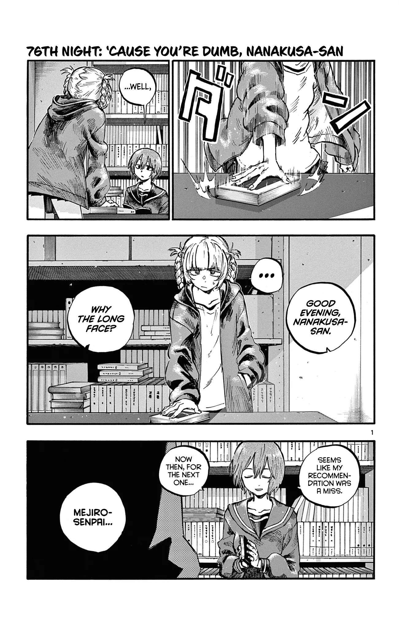 Song of the Night Walkers Chapter 76 page 1 - Chapter 76: ‘Cause You’re Dumb, Nanakusa-san