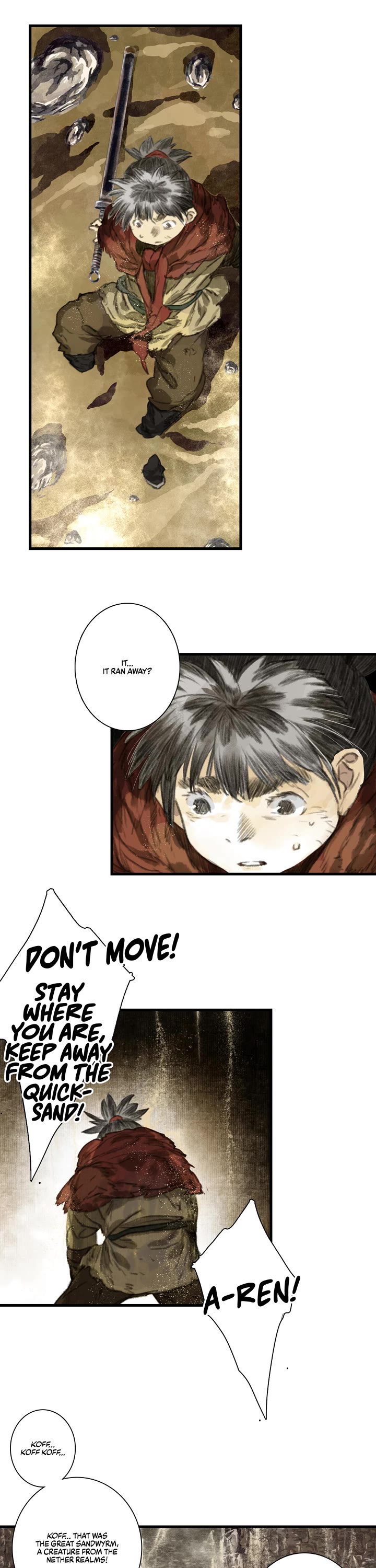 Song of the Sky Walkers Chapter 51.1 page 6 - Chapter 51.1: The Great Sandwyrm Strikes! (Part 1)