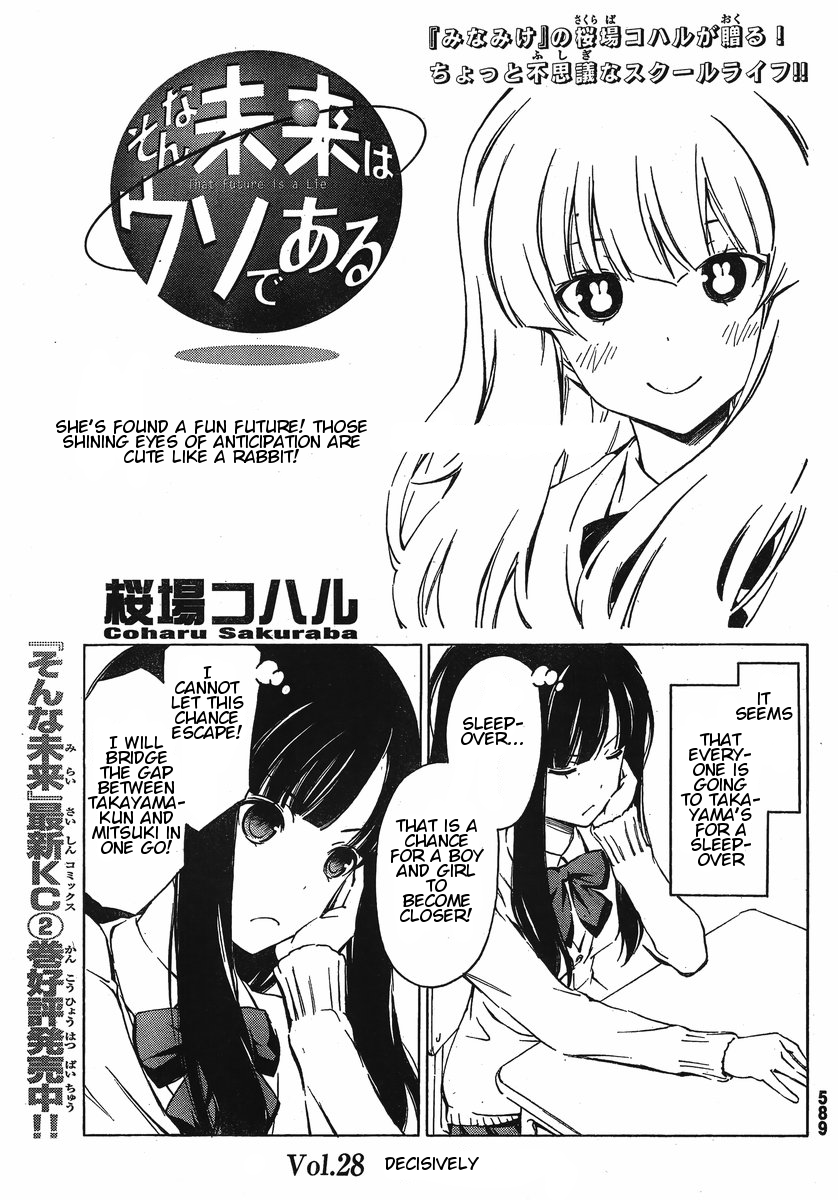Sonna Mirai wa Uso de Aru Chapter 28 page 1 - Chapter 28: Decisively