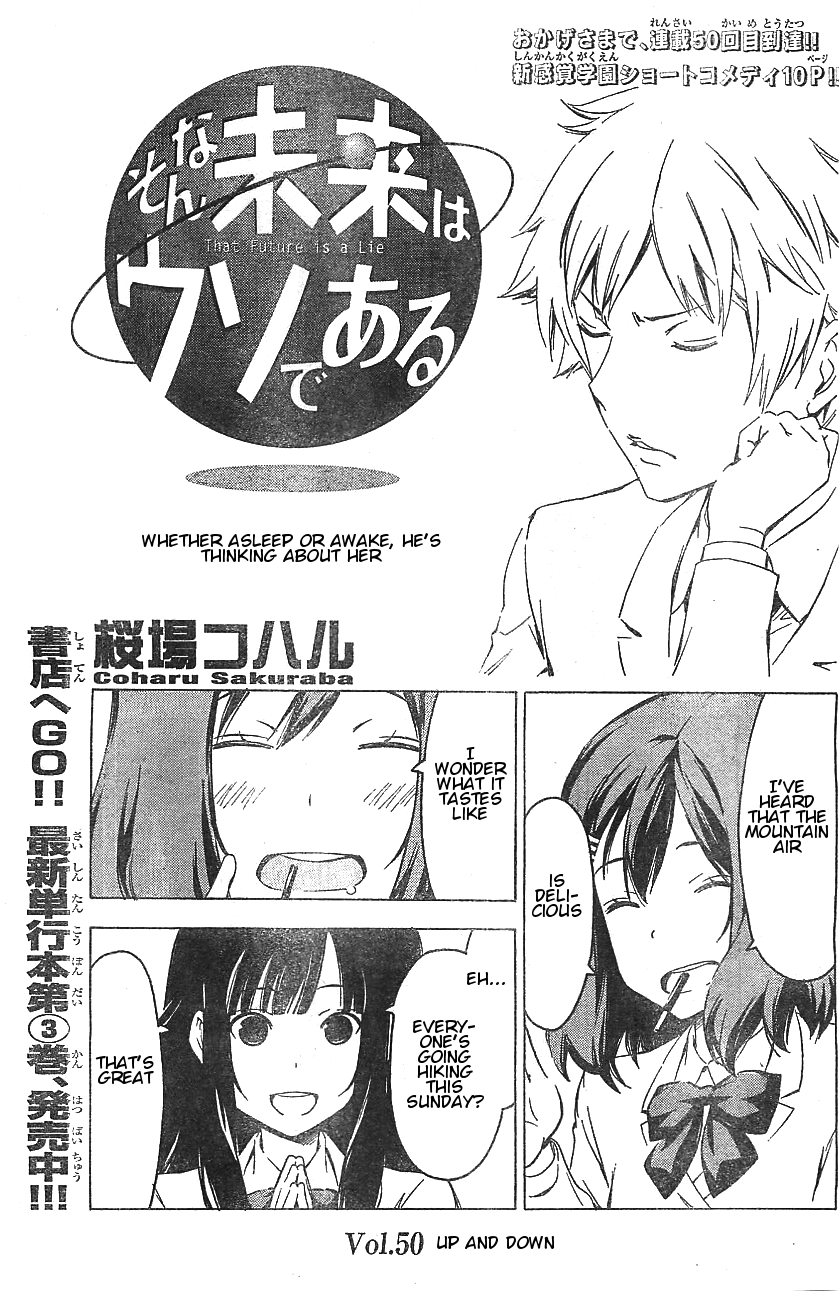 Sonna Mirai wa Uso de Aru Chapter 50 page 1 - Chapter 50: Up and Down