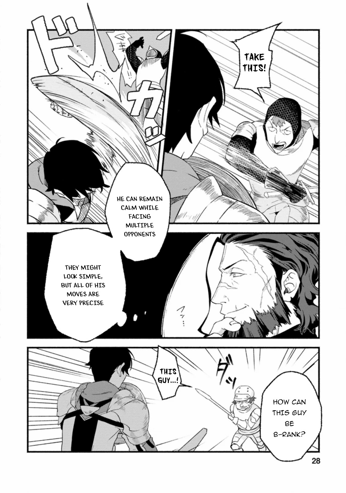 Sono Monban, Saikyou Nitsuki: Tsuihou Sareta Bougyo Ryoku 9999 no Senshi, Outo no Monban Toshite Musou Suru Chapter 1 page 27 - Chapter 1