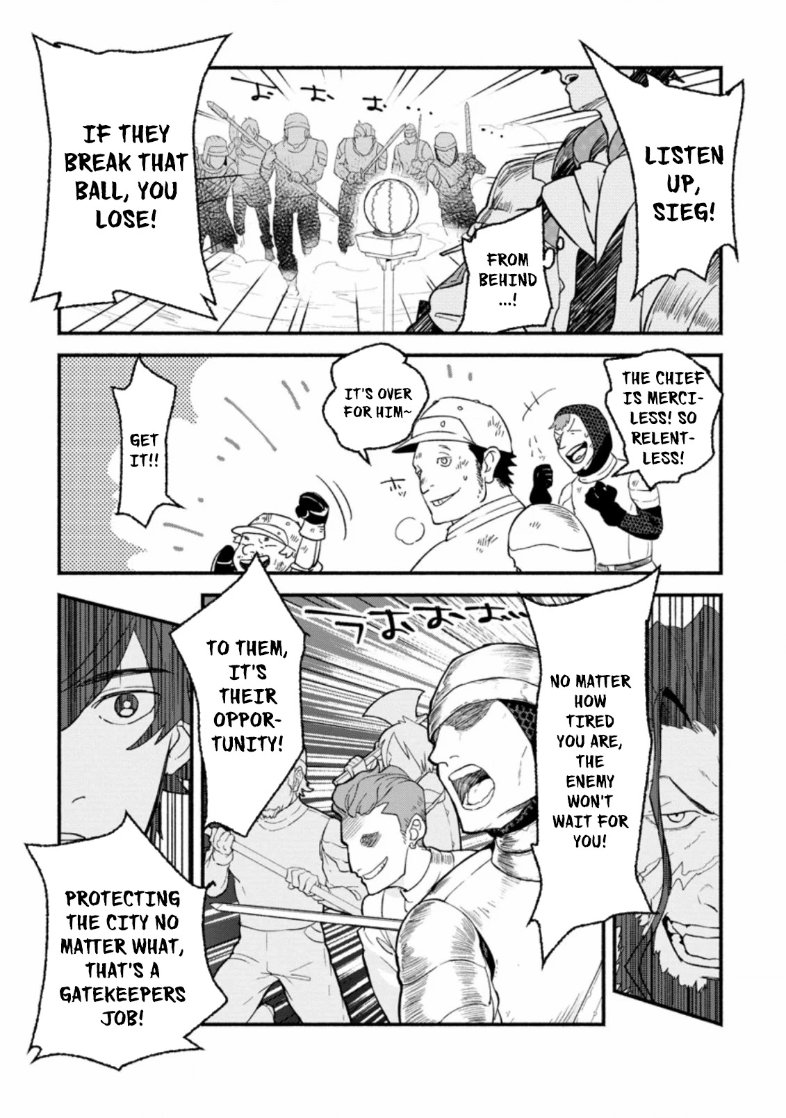 Sono Monban, Saikyou Nitsuki: Tsuihou Sareta Bougyo Ryoku 9999 no Senshi, Outo no Monban Toshite Musou Suru Chapter 1 page 30 - Chapter 1