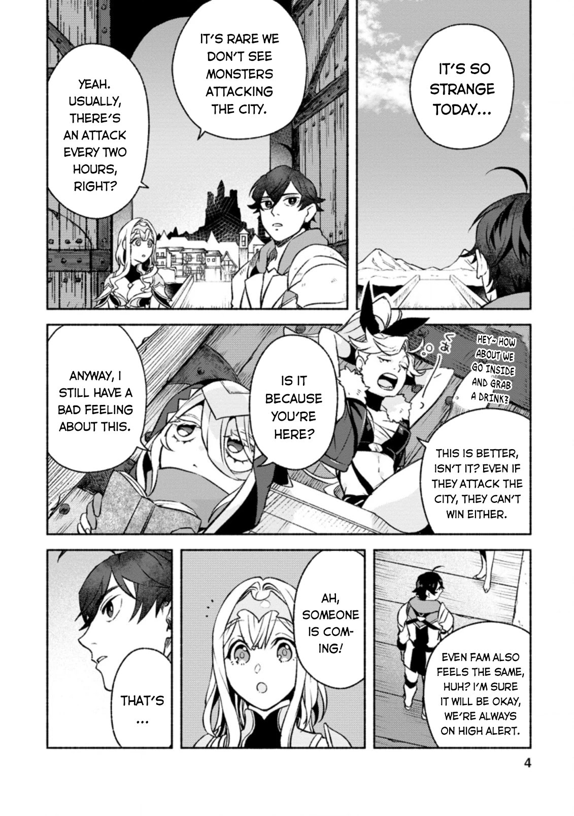 Sono Monban, Saikyou Nitsuki: Tsuihou Sareta Bougyo Ryoku 9999 no Senshi, Outo no Monban Toshite Musou Suru Chapter 11 page 3 - Chapter 11