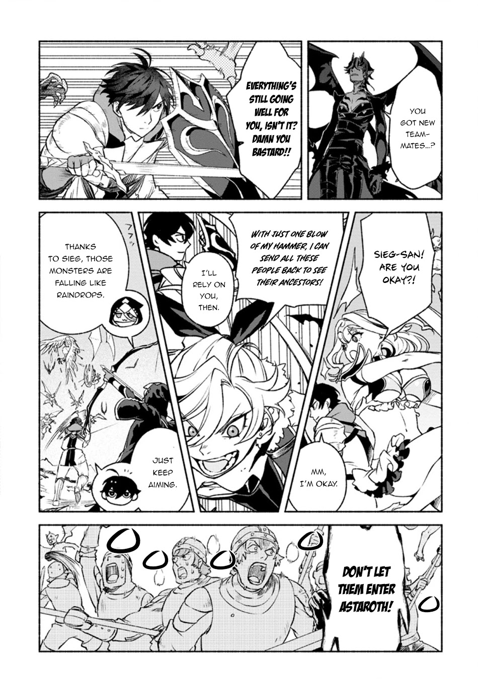 Sono Monban, Saikyou Nitsuki: Tsuihou Sareta Bougyo Ryoku 9999 no Senshi, Outo no Monban Toshite Musou Suru Chapter 12 page 7 - Chapter 12