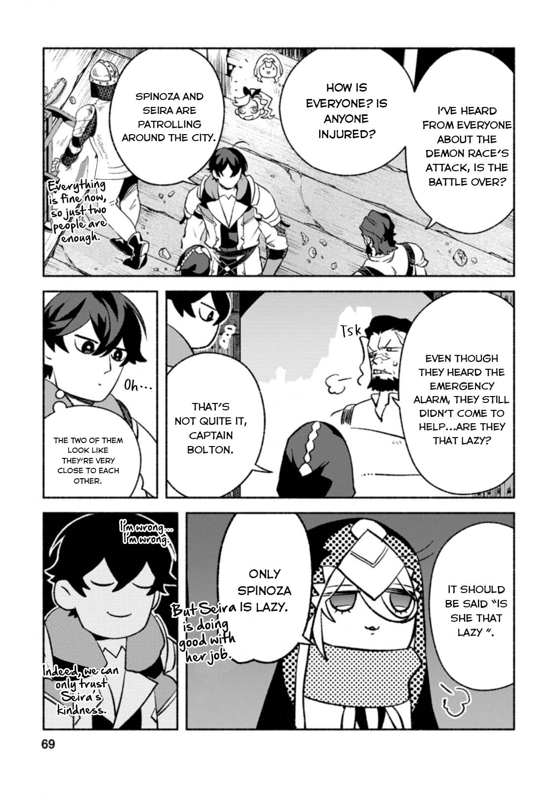 Sono Monban, Saikyou Nitsuki: Tsuihou Sareta Bougyo Ryoku 9999 no Senshi, Outo no Monban Toshite Musou Suru Chapter 13 page 6 - Chapter 13