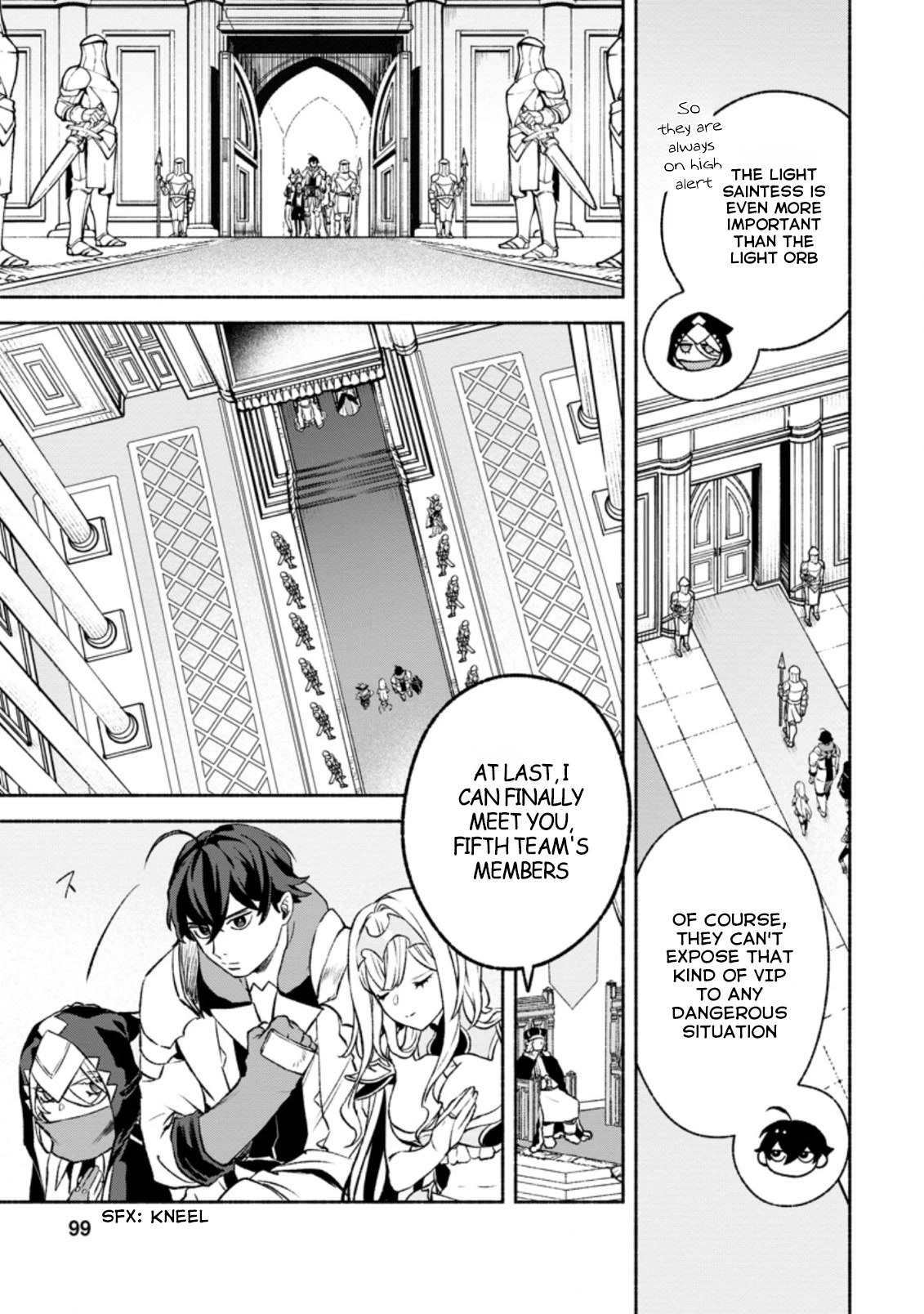 Sono Monban, Saikyou Nitsuki: Tsuihou Sareta Bougyo Ryoku 9999 no Senshi, Outo no Monban Toshite Musou Suru Chapter 14.1 page 8 - Chapter 14.1