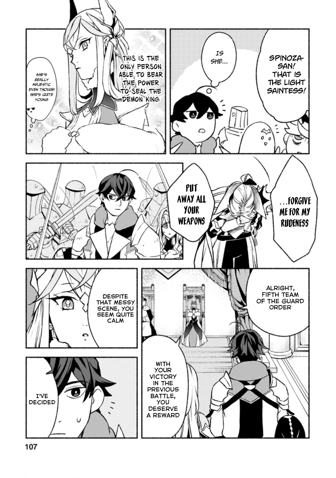 Sono Monban, Saikyou Nitsuki: Tsuihou Sareta Bougyo Ryoku 9999 no Senshi, Outo no Monban Toshite Musou Suru Chapter 14.2 page 6 - Chapter 14.2