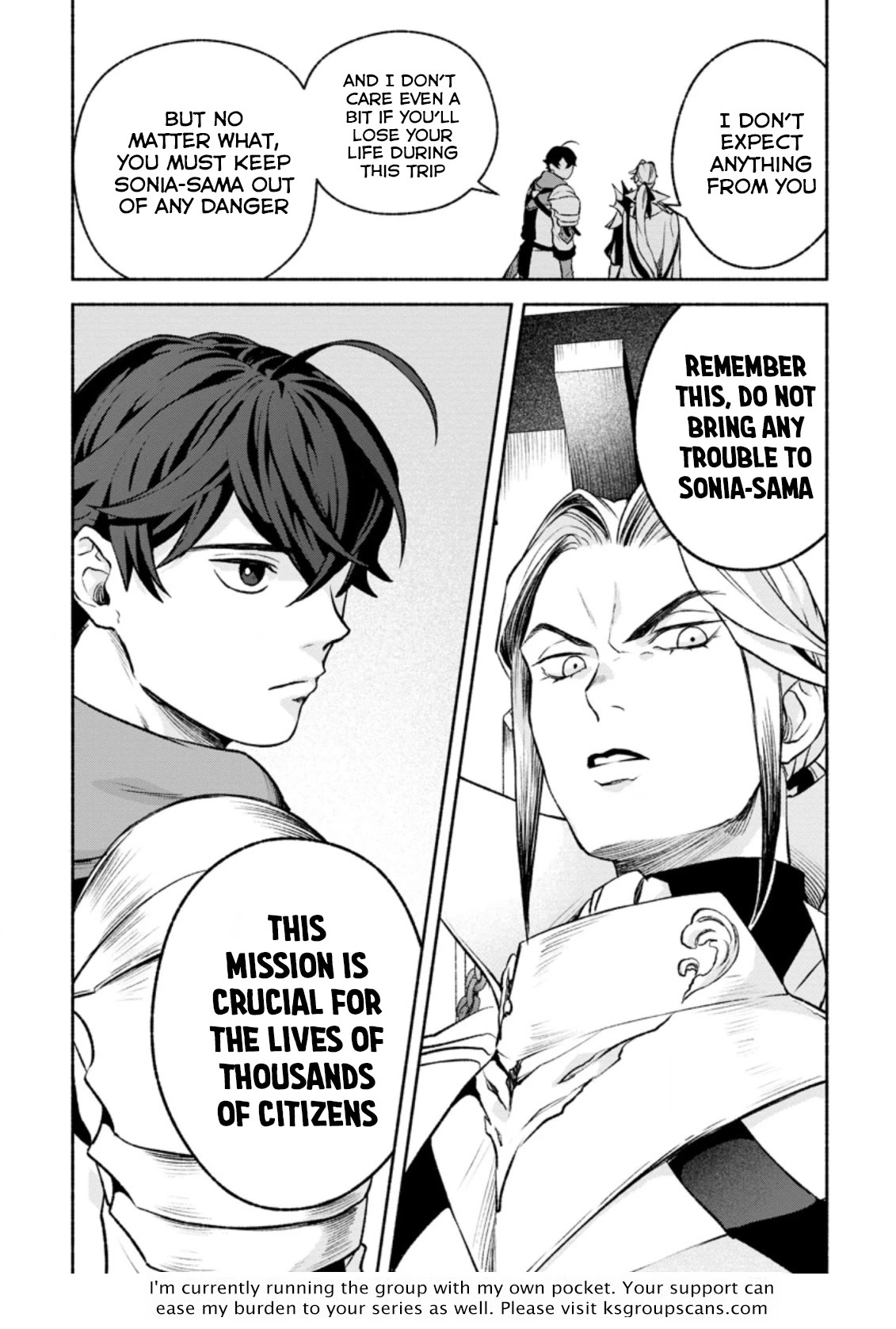 Sono Monban, Saikyou Nitsuki: Tsuihou Sareta Bougyo Ryoku 9999 no Senshi, Outo no Monban Toshite Musou Suru Chapter 14.3 page 11 - Chapter 14.3
