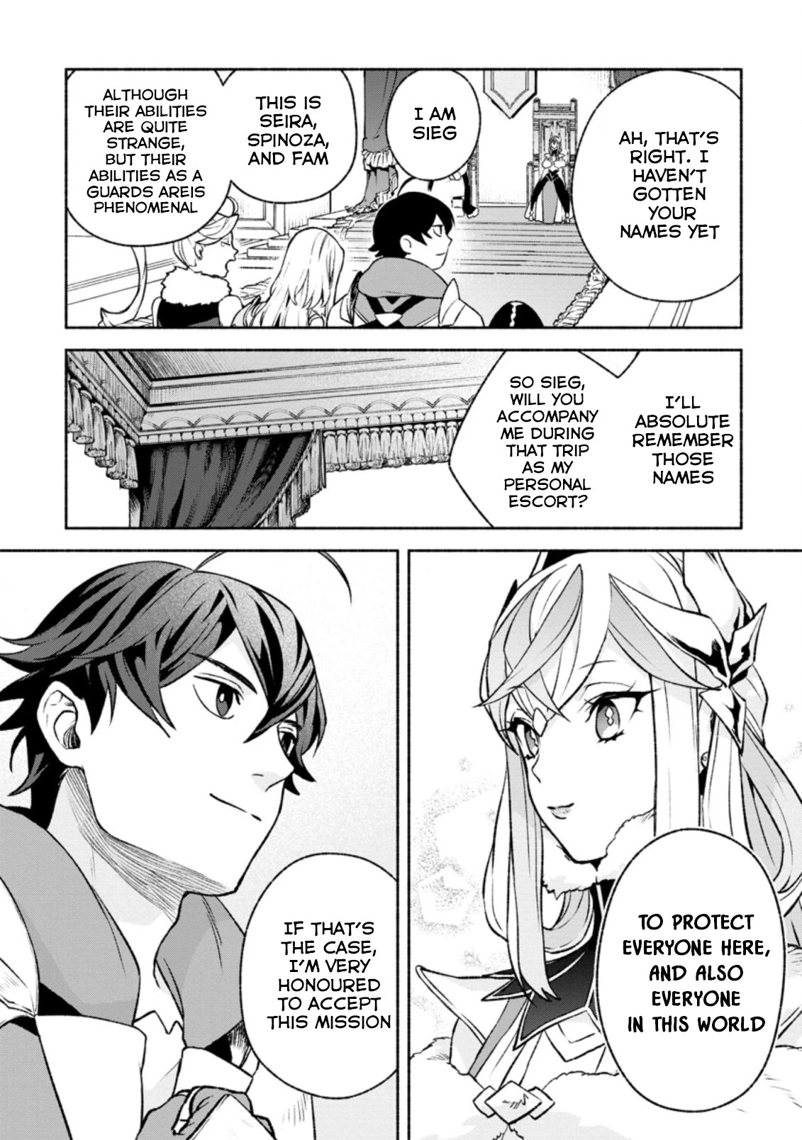 Sono Monban, Saikyou Nitsuki: Tsuihou Sareta Bougyo Ryoku 9999 no Senshi, Outo no Monban Toshite Musou Suru Chapter 14.3 page 7 - Chapter 14.3