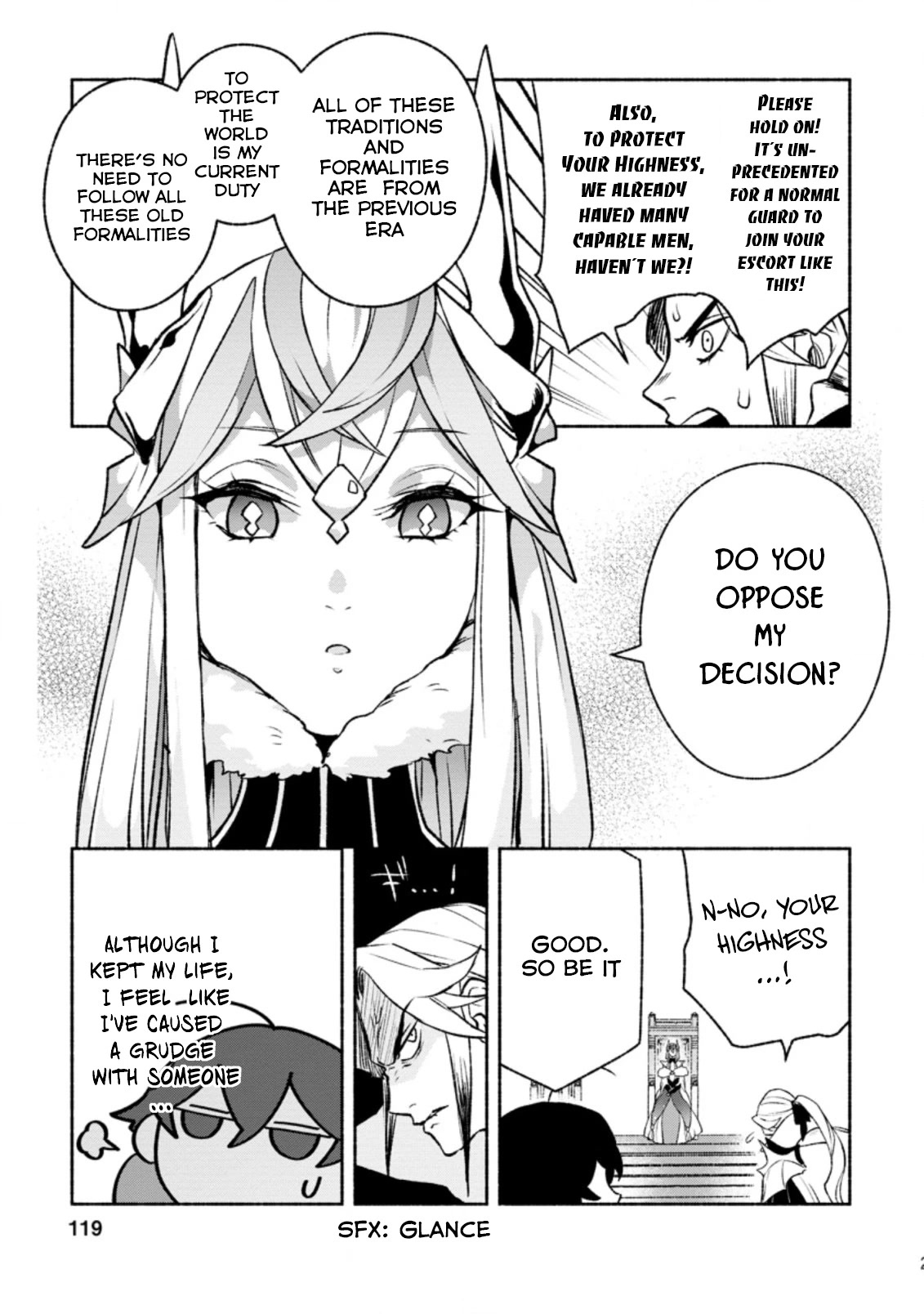 Sono Monban, Saikyou Nitsuki: Tsuihou Sareta Bougyo Ryoku 9999 no Senshi, Outo no Monban Toshite Musou Suru Chapter 14.3 page 8 - Chapter 14.3