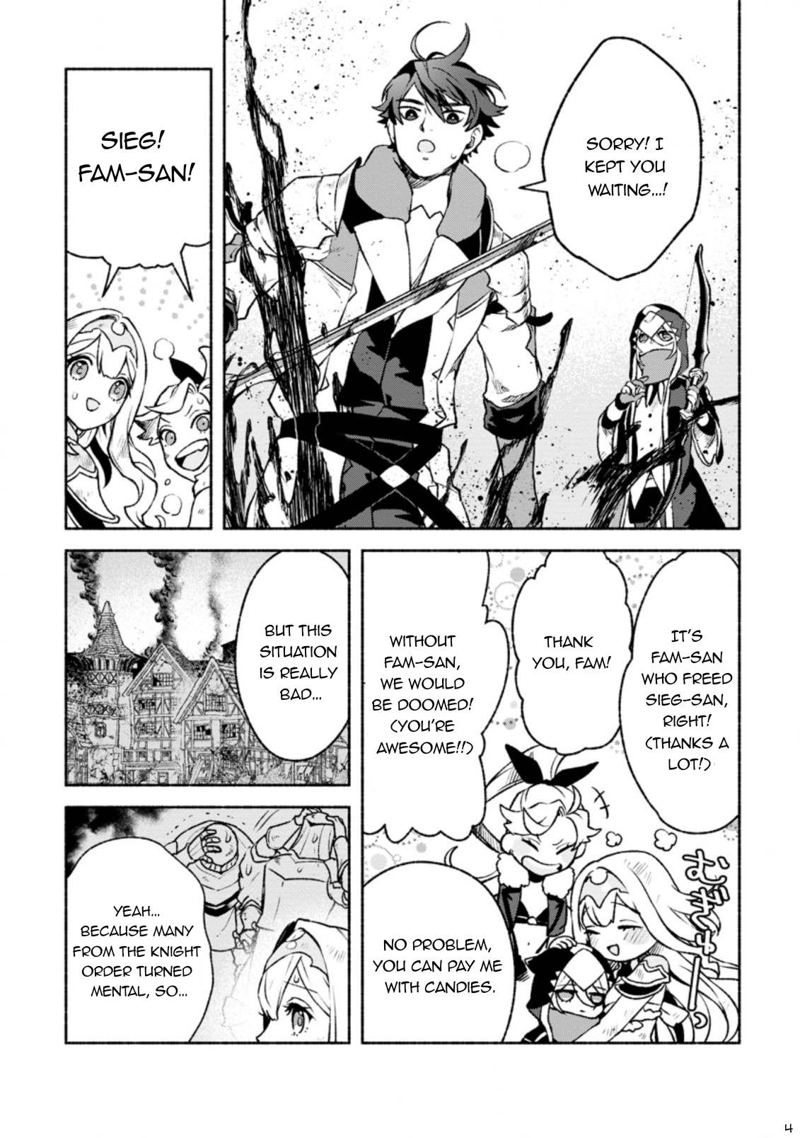Sono Monban, Saikyou Nitsuki: Tsuihou Sareta Bougyo Ryoku 9999 no Senshi, Outo no Monban Toshite Musou Suru Chapter 19 page 5 - Chapter 19
