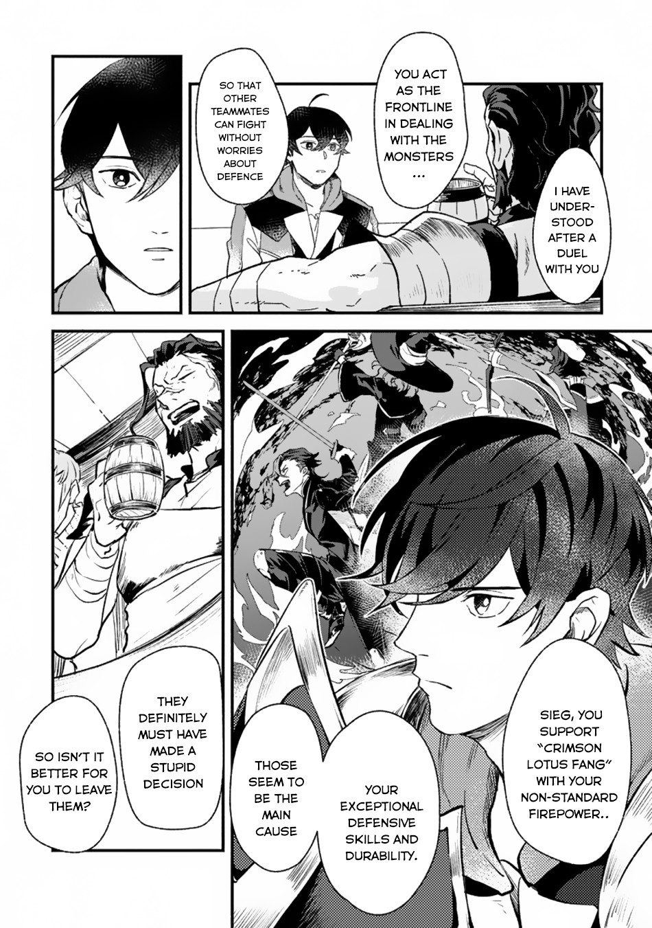 Sono Monban, Saikyou Nitsuki: Tsuihou Sareta Bougyo Ryoku 9999 no Senshi, Outo no Monban Toshite Musou Suru Chapter 2.3 page 3 - Chapter 2.3