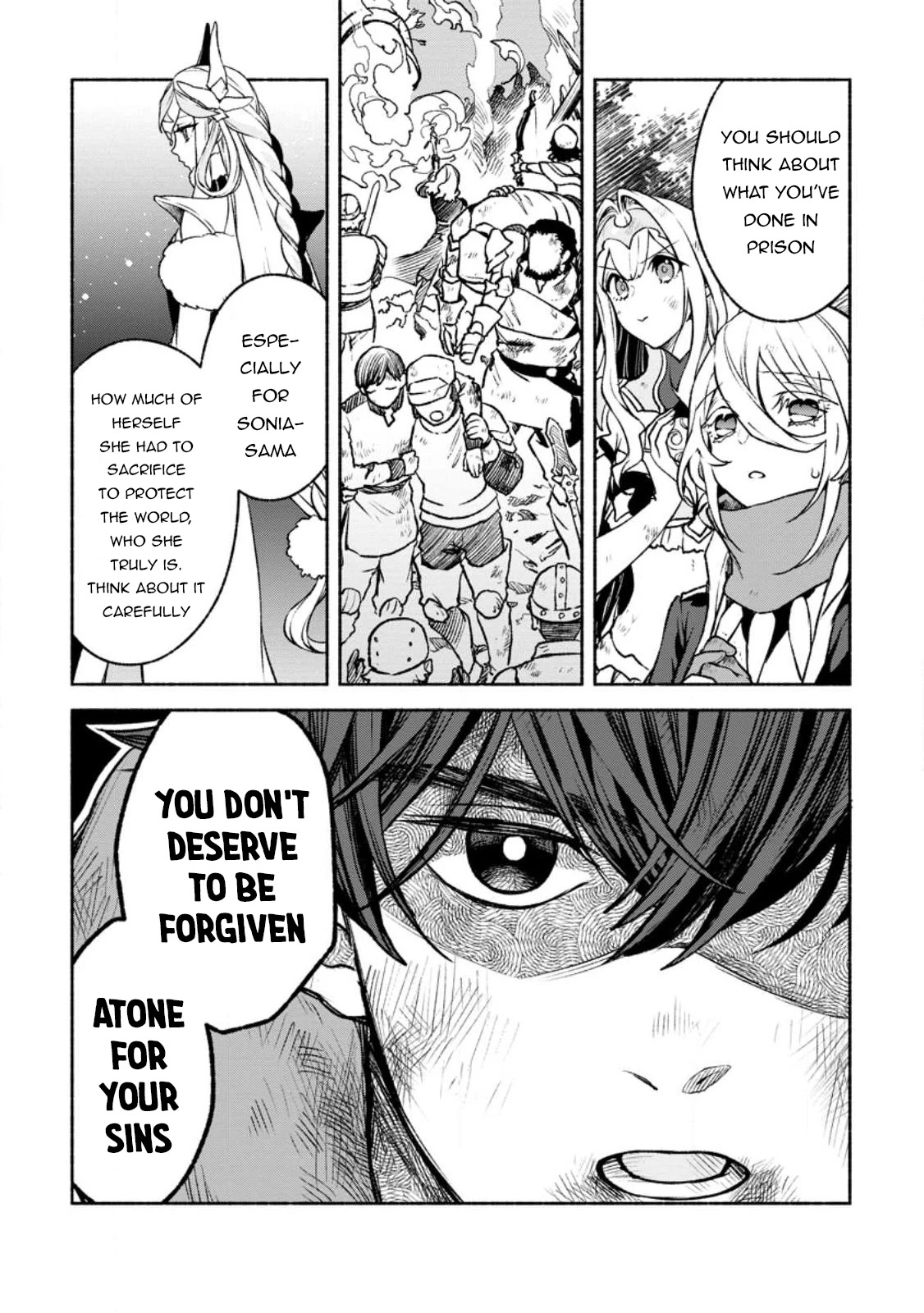 Sono Monban, Saikyou Nitsuki: Tsuihou Sareta Bougyo Ryoku 9999 no Senshi, Outo no Monban Toshite Musou Suru Chapter 21 page 12 - Chapter 21