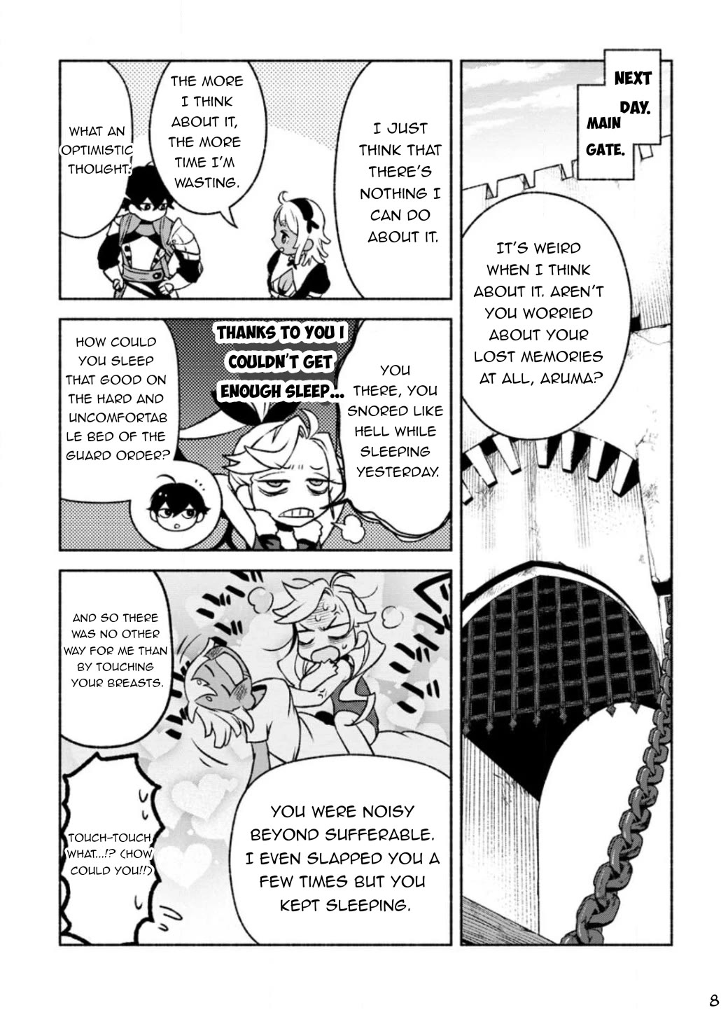 Sono Monban, Saikyou Nitsuki: Tsuihou Sareta Bougyo Ryoku 9999 no Senshi, Outo no Monban Toshite Musou Suru Chapter 23 page 9 - Chapter 23