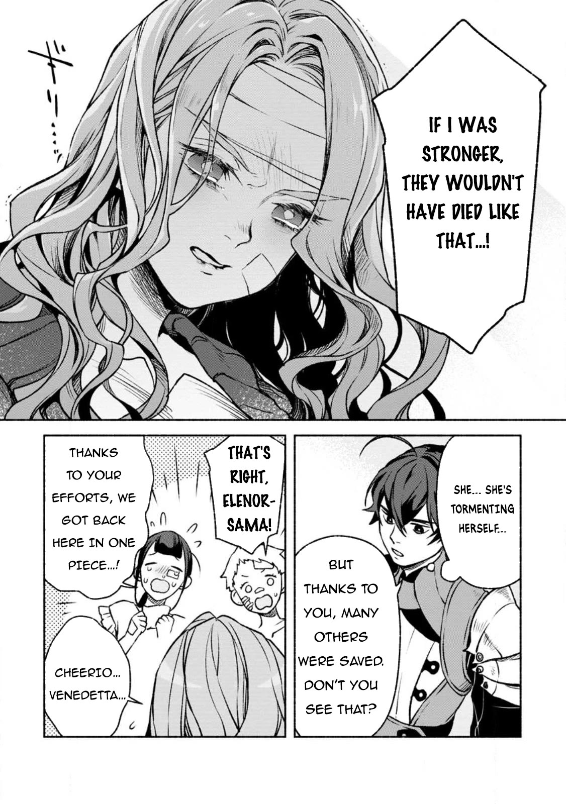 Sono Monban, Saikyou Nitsuki: Tsuihou Sareta Bougyo Ryoku 9999 no Senshi, Outo no Monban Toshite Musou Suru Chapter 24 page 16 - Chapter 24