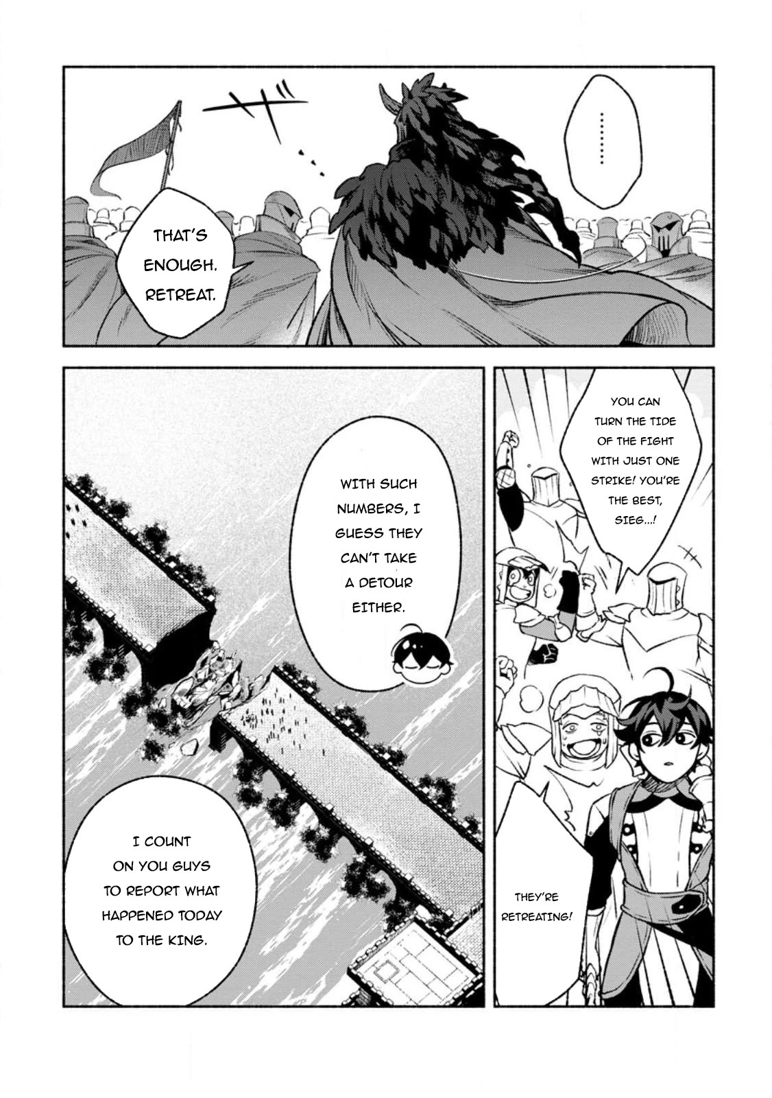 Sono Monban, Saikyou Nitsuki: Tsuihou Sareta Bougyo Ryoku 9999 no Senshi, Outo no Monban Toshite Musou Suru Chapter 26 page 23 - Chapter 26