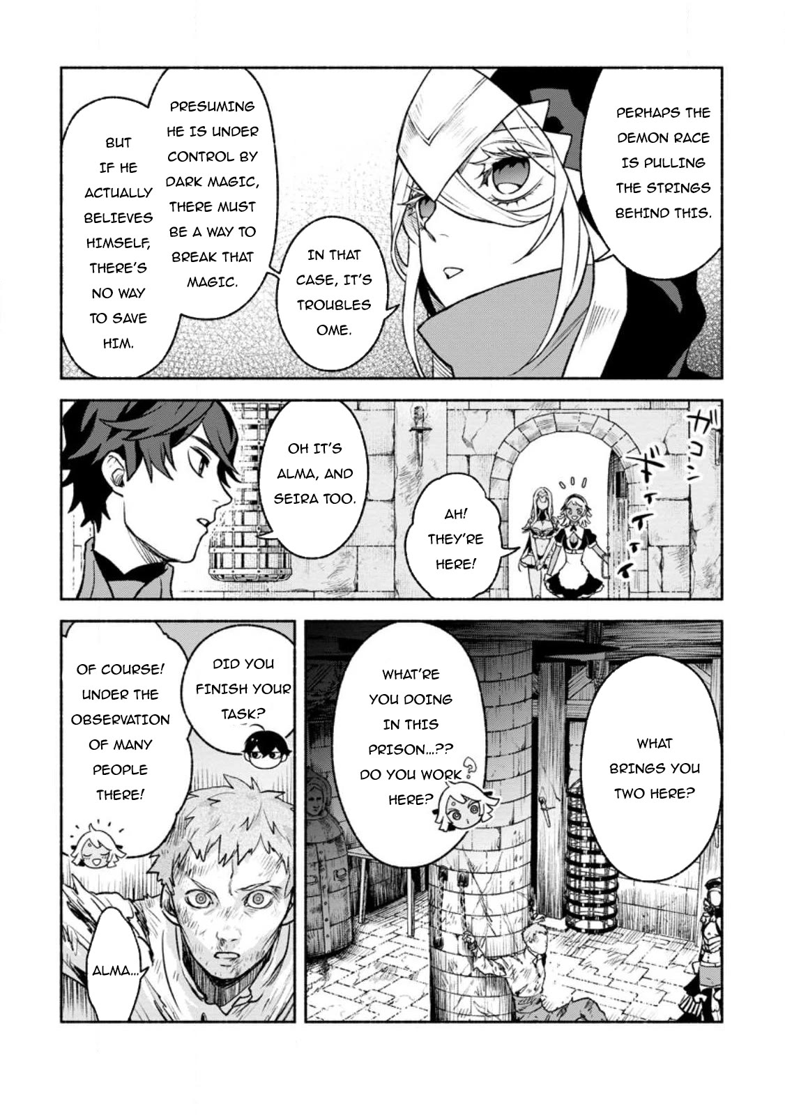 Sono Monban, Saikyou Nitsuki: Tsuihou Sareta Bougyo Ryoku 9999 no Senshi, Outo no Monban Toshite Musou Suru Chapter 26 page 34 - Chapter 26