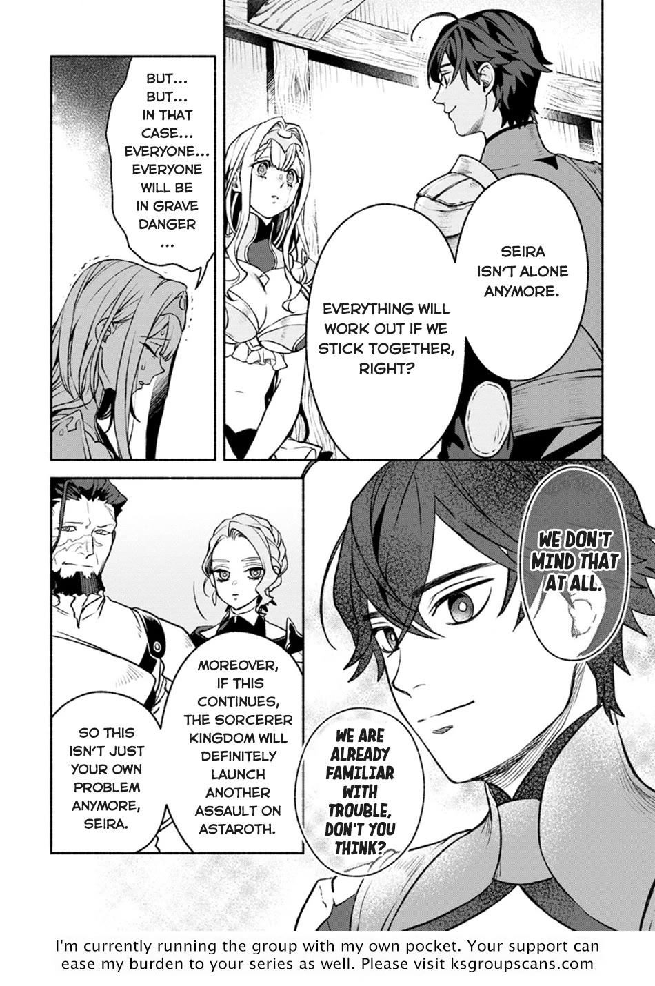 Sono Monban, Saikyou Nitsuki: Tsuihou Sareta Bougyo Ryoku 9999 no Senshi, Outo no Monban Toshite Musou Suru Chapter 28 page 16 - Chapter 28