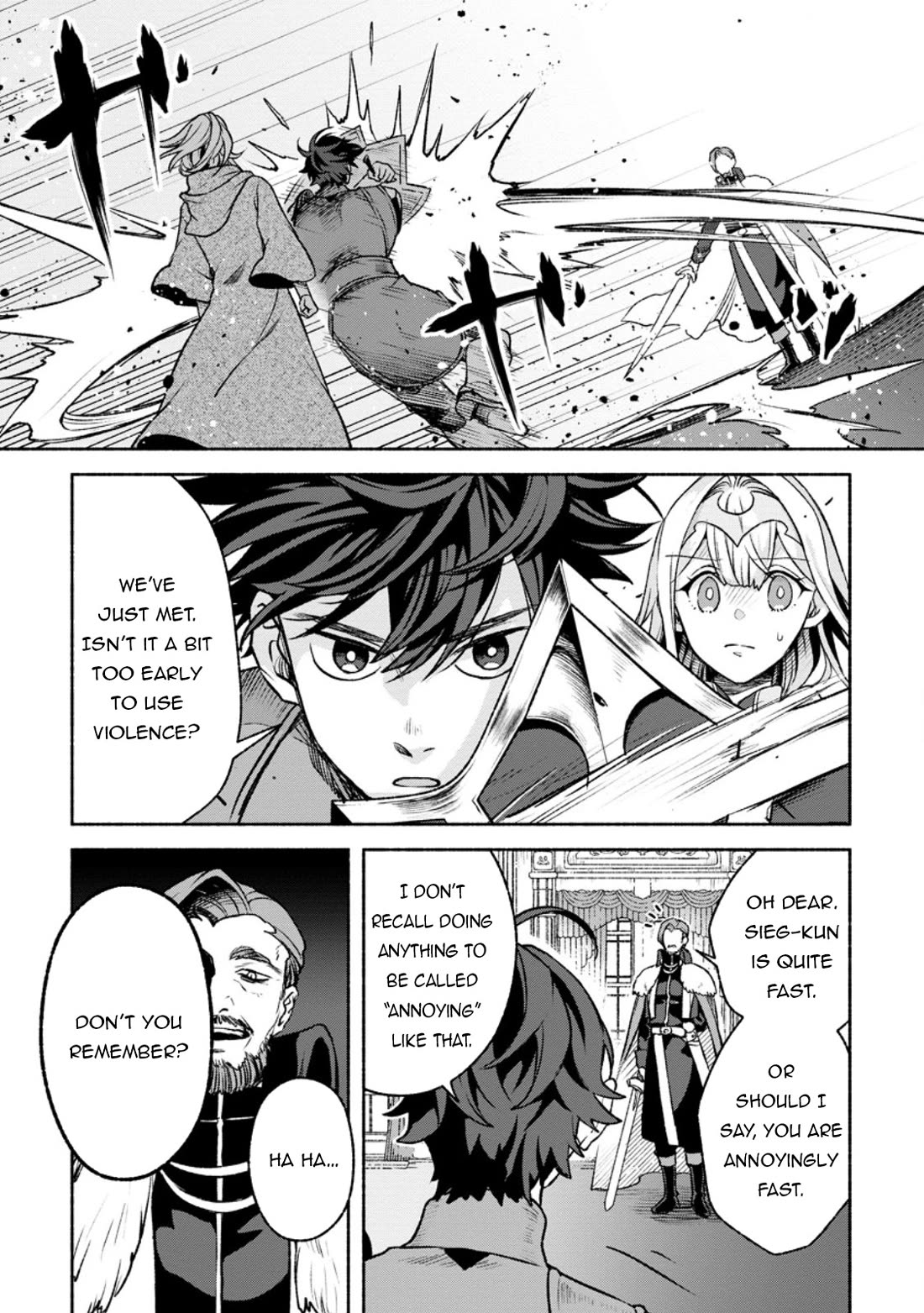 Sono Monban, Saikyou Nitsuki: Tsuihou Sareta Bougyo Ryoku 9999 no Senshi, Outo no Monban Toshite Musou Suru Chapter 29 page 18 - Chapter 29