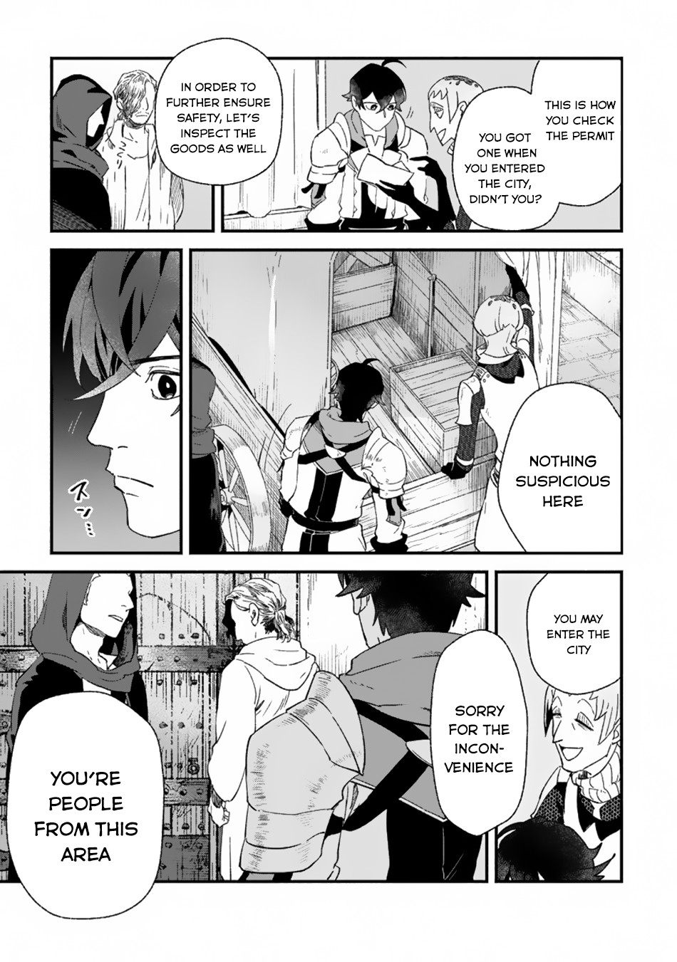 Sono Monban, Saikyou Nitsuki: Tsuihou Sareta Bougyo Ryoku 9999 no Senshi, Outo no Monban Toshite Musou Suru Chapter 3.1 page 4 - Chapter 3.1