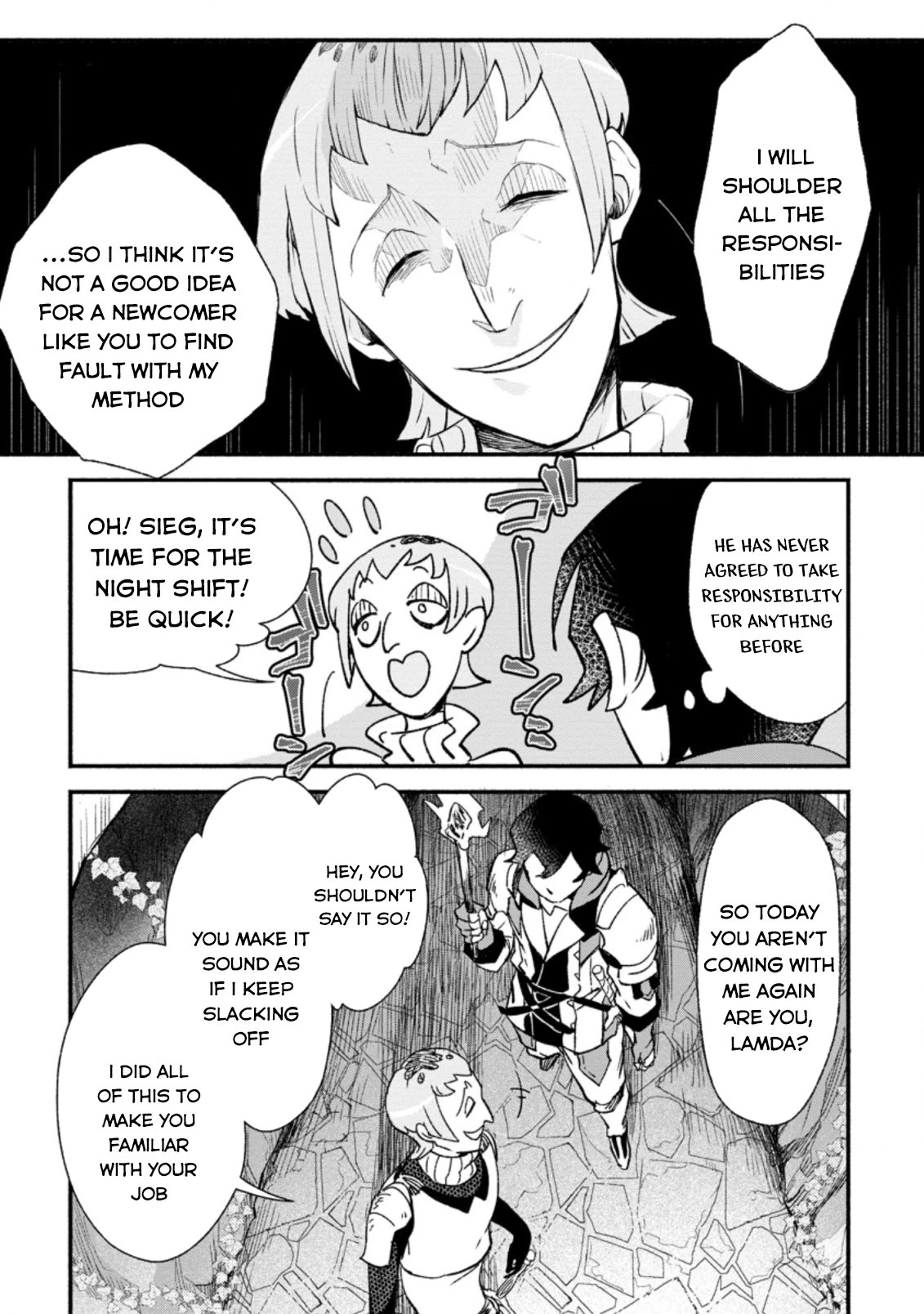 Sono Monban, Saikyou Nitsuki: Tsuihou Sareta Bougyo Ryoku 9999 no Senshi, Outo no Monban Toshite Musou Suru Chapter 3.2 page 16 - Chapter 3.2