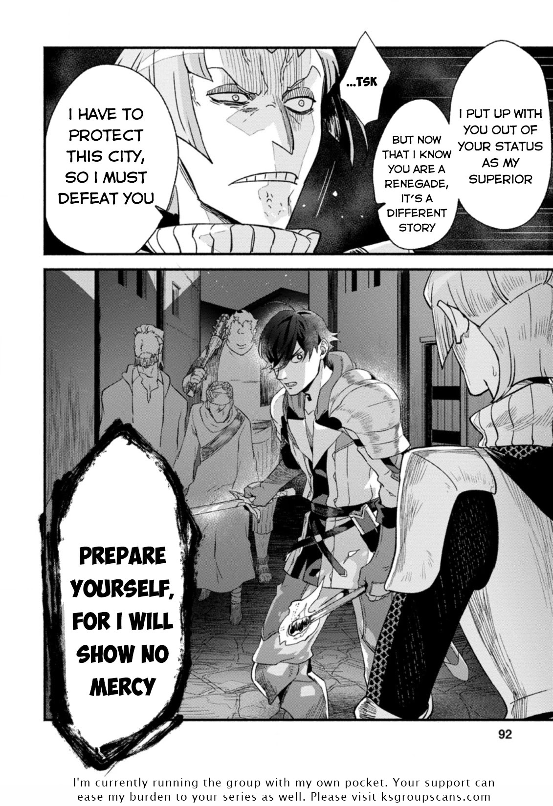 Sono Monban, Saikyou Nitsuki: Tsuihou Sareta Bougyo Ryoku 9999 no Senshi, Outo no Monban Toshite Musou Suru Chapter 3.2 page 21 - Chapter 3.2