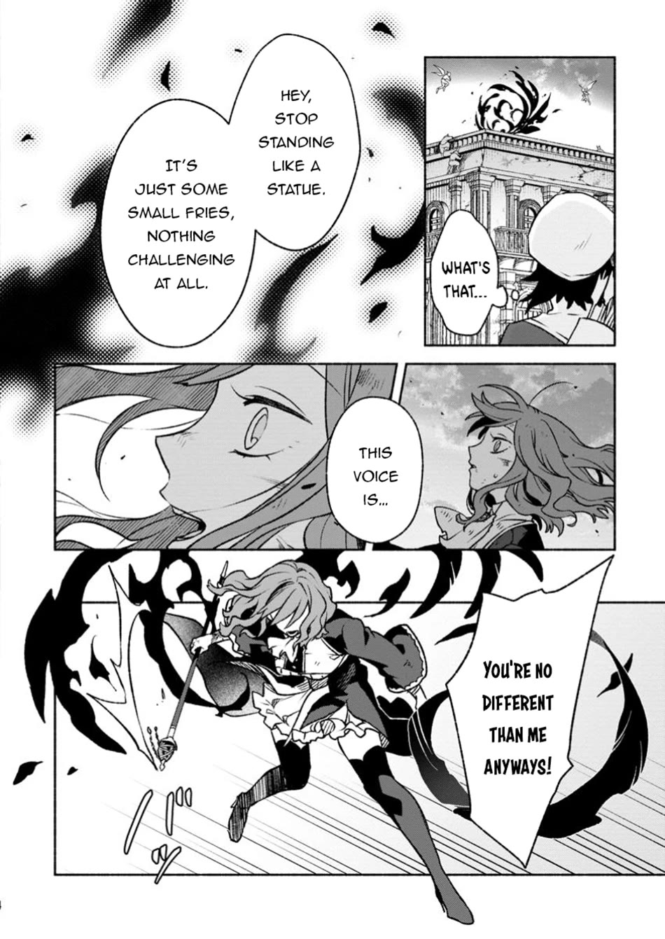 Sono Monban, Saikyou Nitsuki: Tsuihou Sareta Bougyo Ryoku 9999 no Senshi, Outo no Monban Toshite Musou Suru Chapter 33 page 13 - Chapter 33