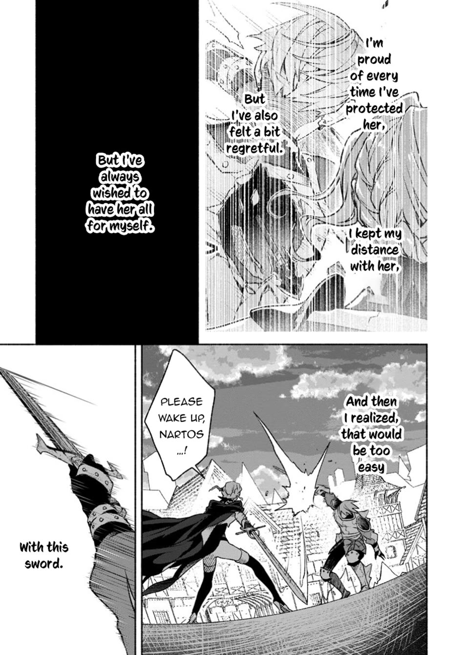 Sono Monban, Saikyou Nitsuki: Tsuihou Sareta Bougyo Ryoku 9999 no Senshi, Outo no Monban Toshite Musou Suru Chapter 33 page 4 - Chapter 33