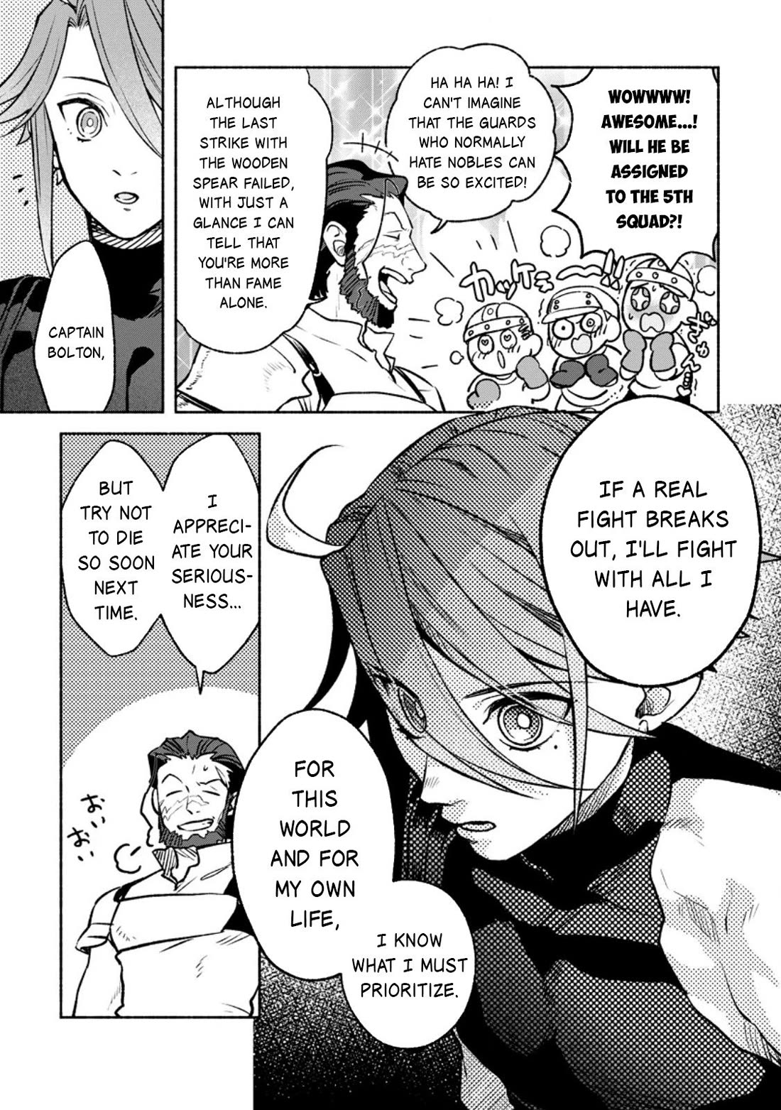 Sono Monban, Saikyou Nitsuki: Tsuihou Sareta Bougyo Ryoku 9999 no Senshi, Outo no Monban Toshite Musou Suru Chapter 36 page 28 - Chapter 36
