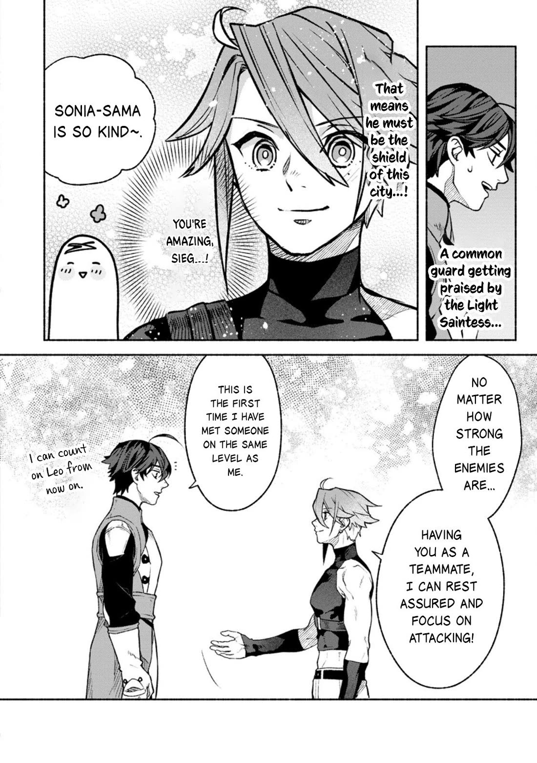 Sono Monban, Saikyou Nitsuki: Tsuihou Sareta Bougyo Ryoku 9999 no Senshi, Outo no Monban Toshite Musou Suru Chapter 36 page 31 - Chapter 36
