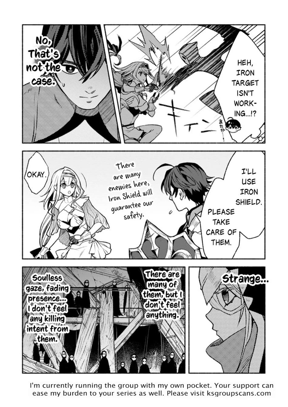 Sono Monban, Saikyou Nitsuki: Tsuihou Sareta Bougyo Ryoku 9999 no Senshi, Outo no Monban Toshite Musou Suru Chapter 37 page 12 - Chapter 37