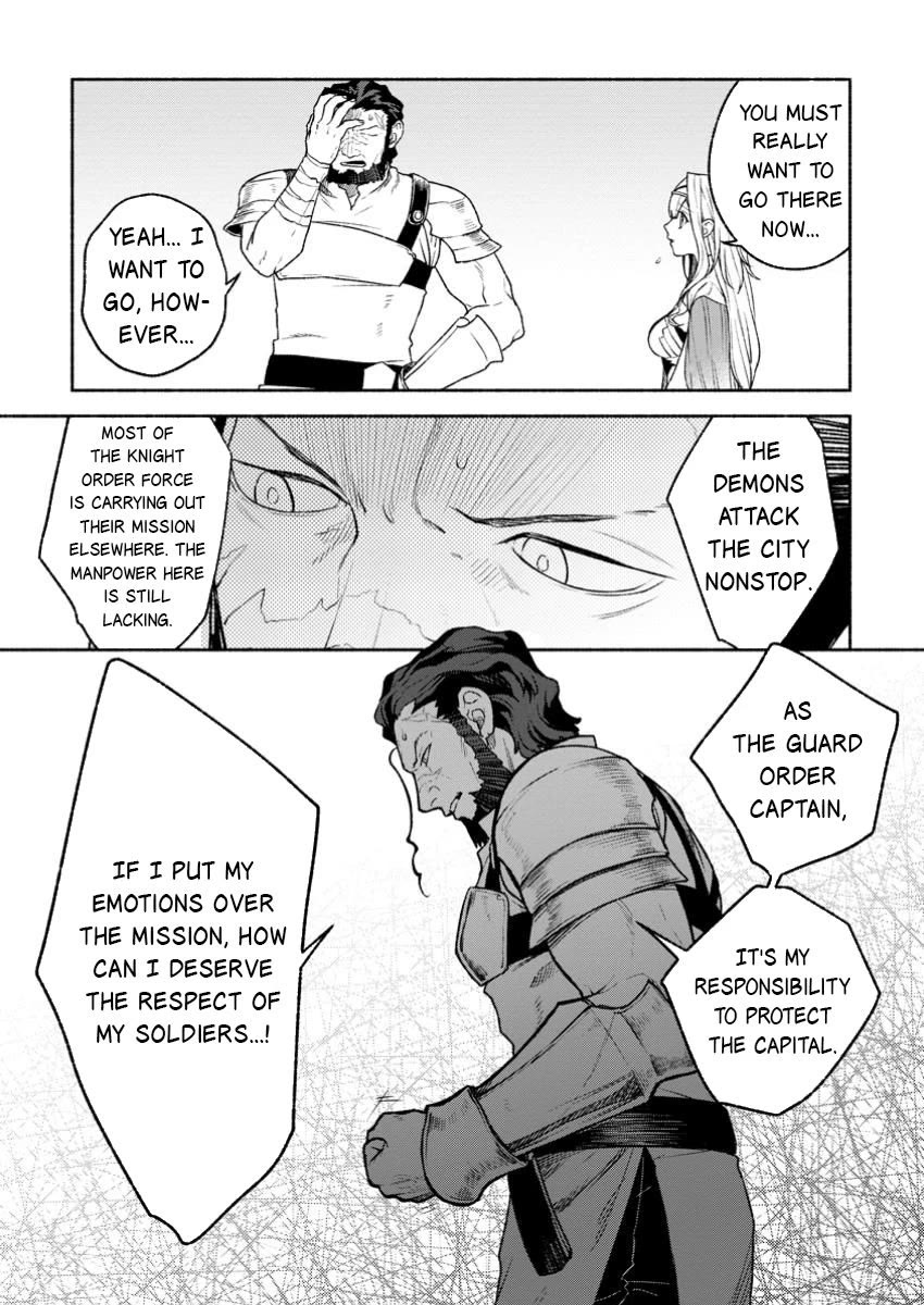 Sono Monban, Saikyou Nitsuki: Tsuihou Sareta Bougyo Ryoku 9999 no Senshi, Outo no Monban Toshite Musou Suru Chapter 39 page 6 - Chapter 39