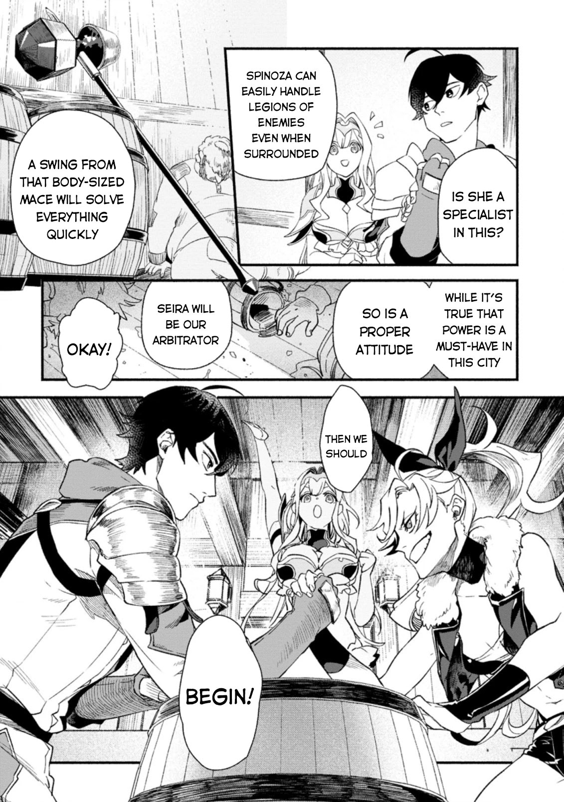 Sono Monban, Saikyou Nitsuki: Tsuihou Sareta Bougyo Ryoku 9999 no Senshi, Outo no Monban Toshite Musou Suru Chapter 4 page 22 - Chapter 4