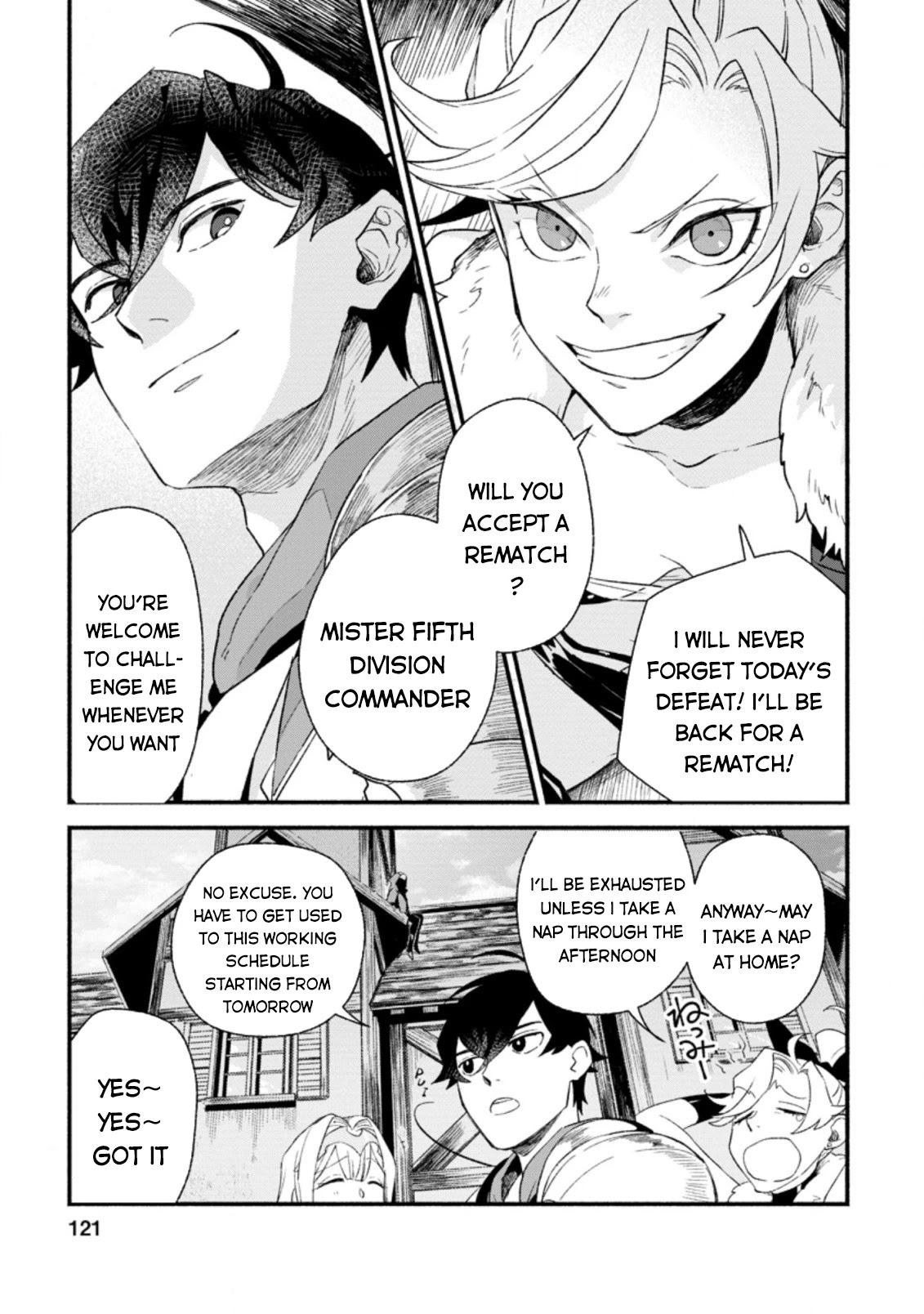 Sono Monban, Saikyou Nitsuki: Tsuihou Sareta Bougyo Ryoku 9999 no Senshi, Outo no Monban Toshite Musou Suru Chapter 4 page 30 - Chapter 4