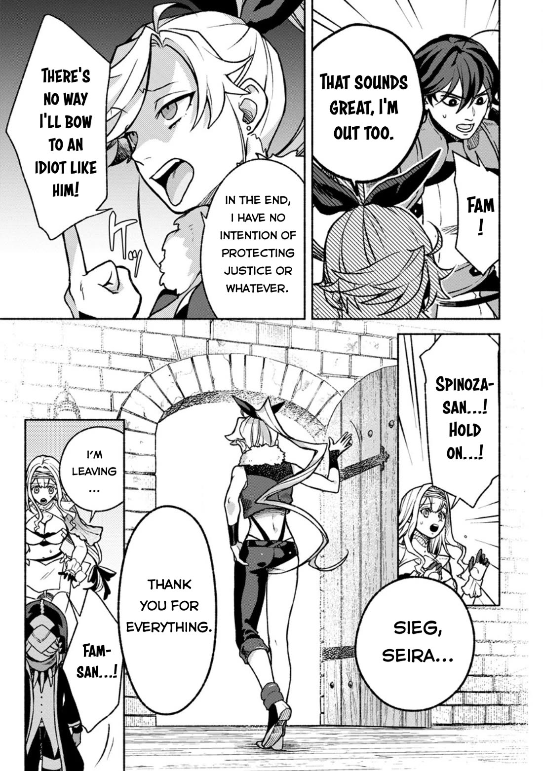 Sono Monban, Saikyou Nitsuki: Tsuihou Sareta Bougyo Ryoku 9999 no Senshi, Outo no Monban Toshite Musou Suru Chapter 40 page 30 - Chapter 40
