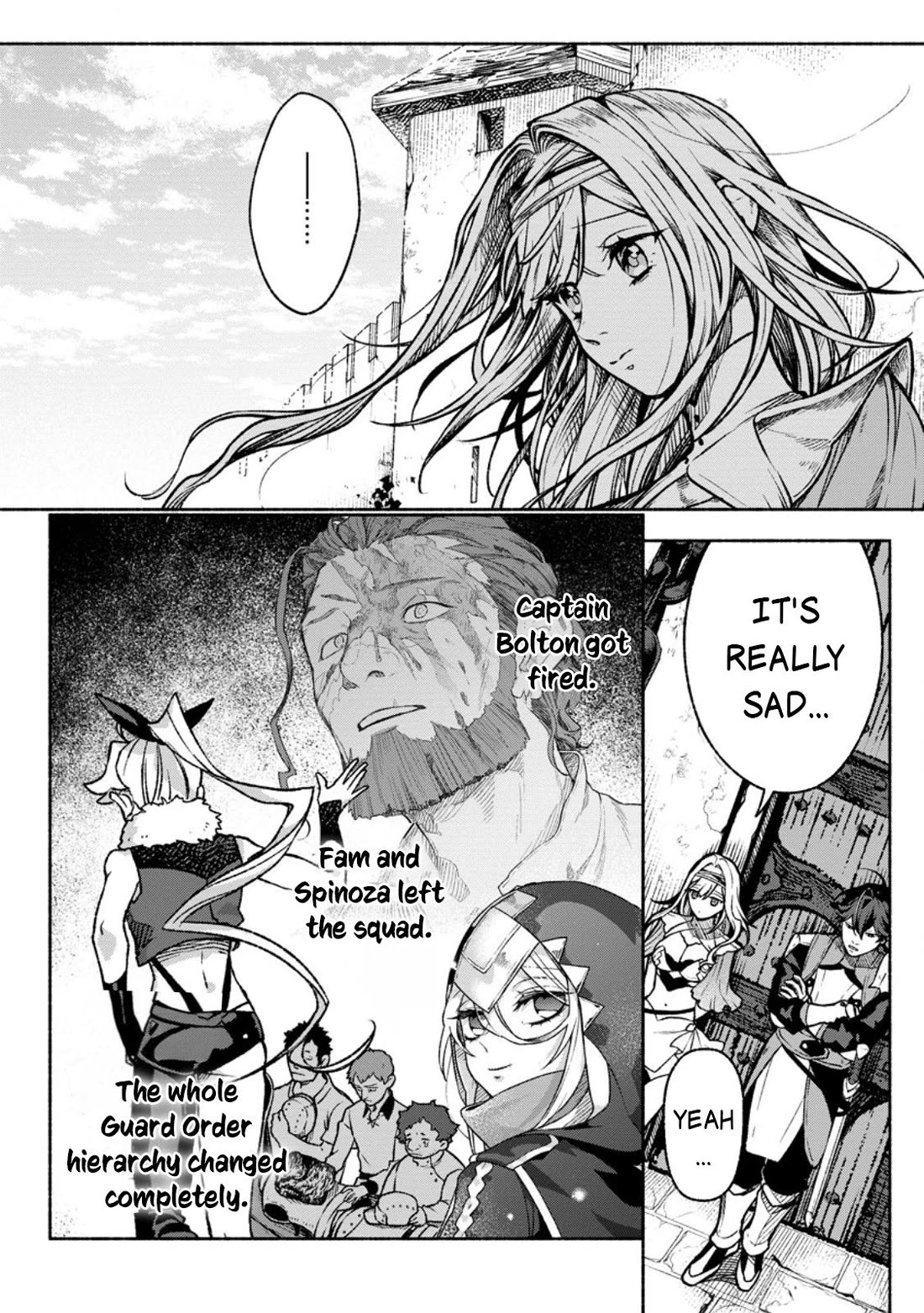 Sono Monban, Saikyou Nitsuki: Tsuihou Sareta Bougyo Ryoku 9999 no Senshi, Outo no Monban Toshite Musou Suru Chapter 41 page 3 - Chapter 41