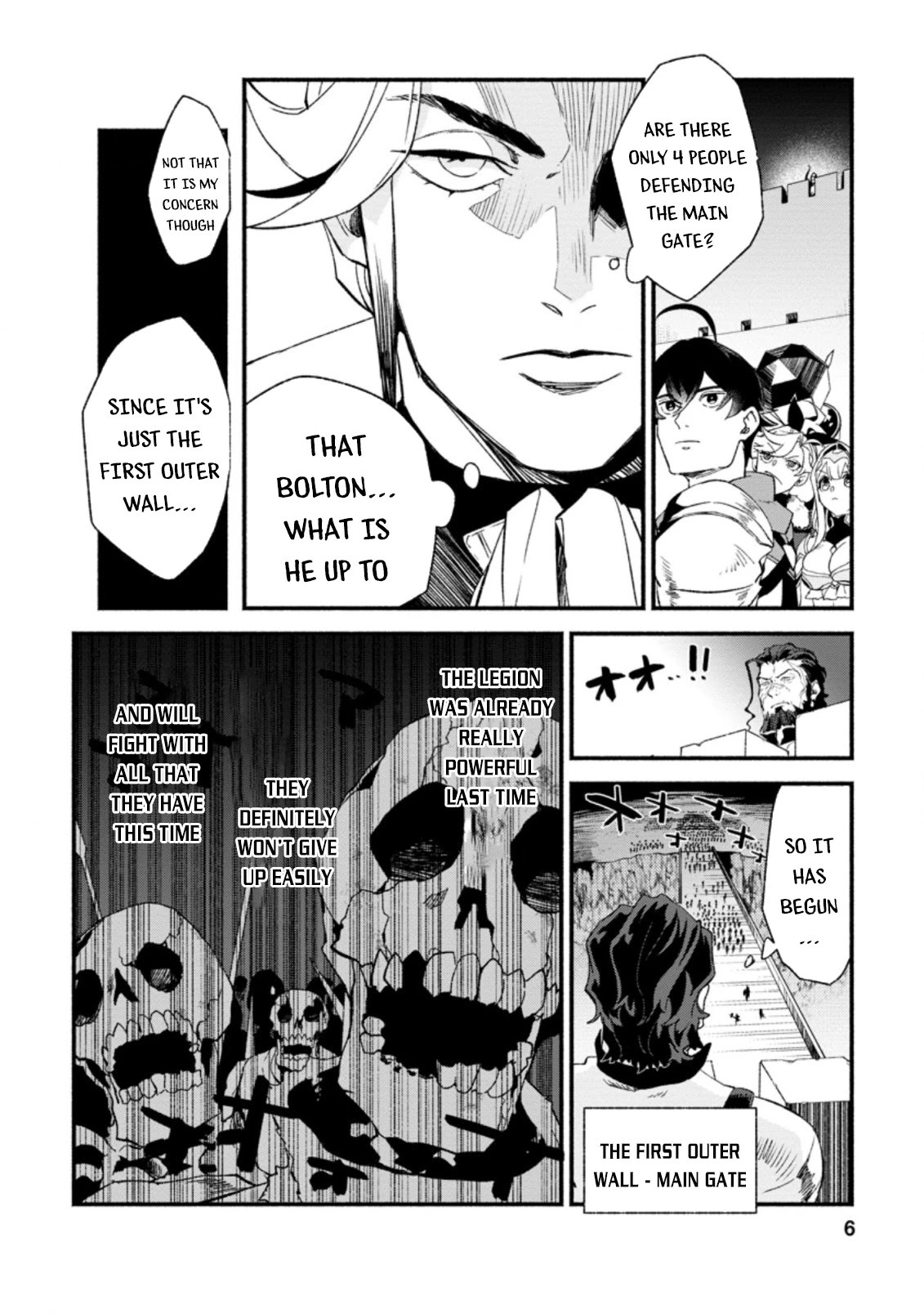 Sono Monban, Saikyou Nitsuki: Tsuihou Sareta Bougyo Ryoku 9999 no Senshi, Outo no Monban Toshite Musou Suru Chapter 6 page 5 - Chapter 6