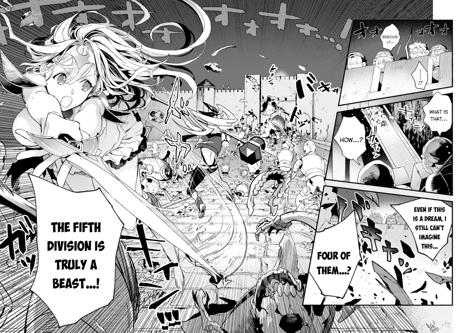 Sono Monban, Saikyou Nitsuki: Tsuihou Sareta Bougyo Ryoku 9999 no Senshi, Outo no Monban Toshite Musou Suru Chapter 6 page 7 - Chapter 6