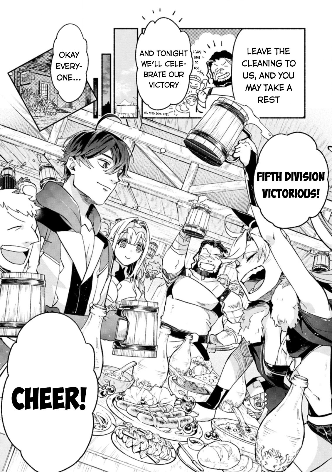 Sono Monban, Saikyou Nitsuki: Tsuihou Sareta Bougyo Ryoku 9999 no Senshi, Outo no Monban Toshite Musou Suru Chapter 7.3 page 2 - Chapter 7.3