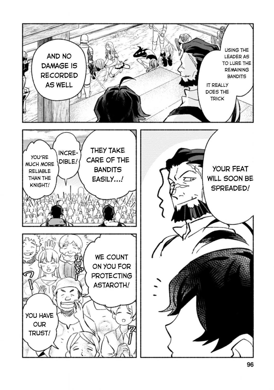 Sono Monban, Saikyou Nitsuki: Tsuihou Sareta Bougyo Ryoku 9999 no Senshi, Outo no Monban Toshite Musou Suru Chapter 8 page 35 - Chapter 8