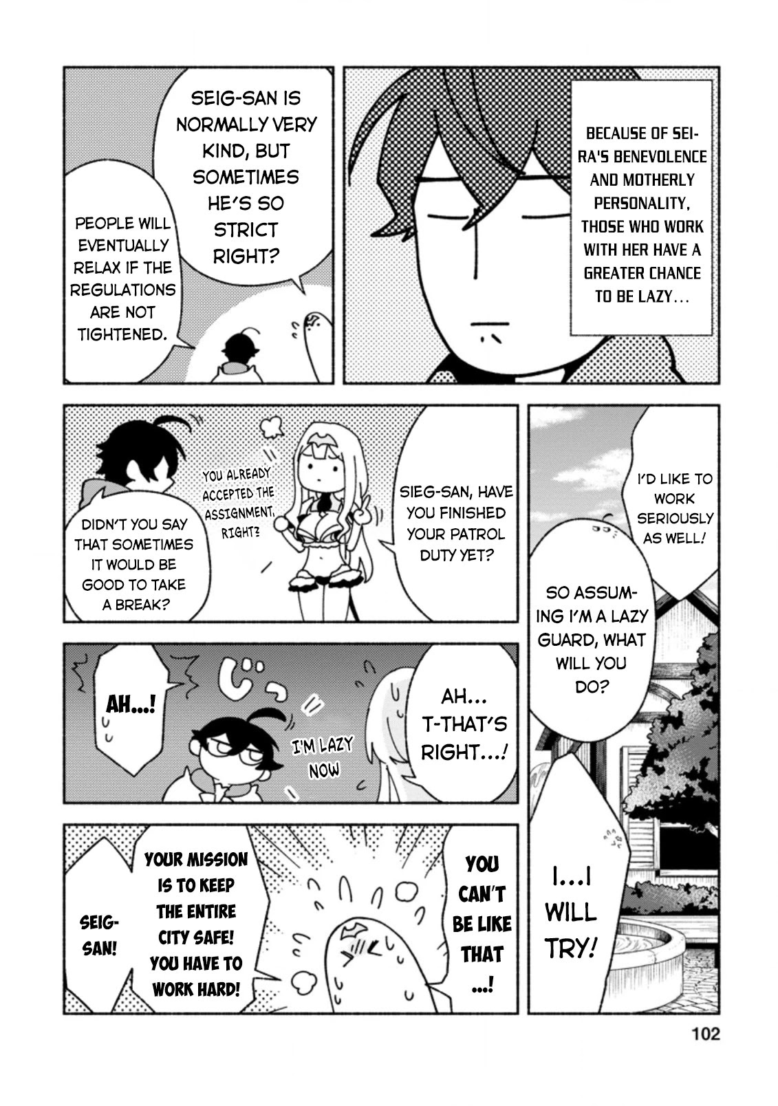 Sono Monban, Saikyou Nitsuki: Tsuihou Sareta Bougyo Ryoku 9999 no Senshi, Outo no Monban Toshite Musou Suru Chapter 9 page 5 - Chapter 9