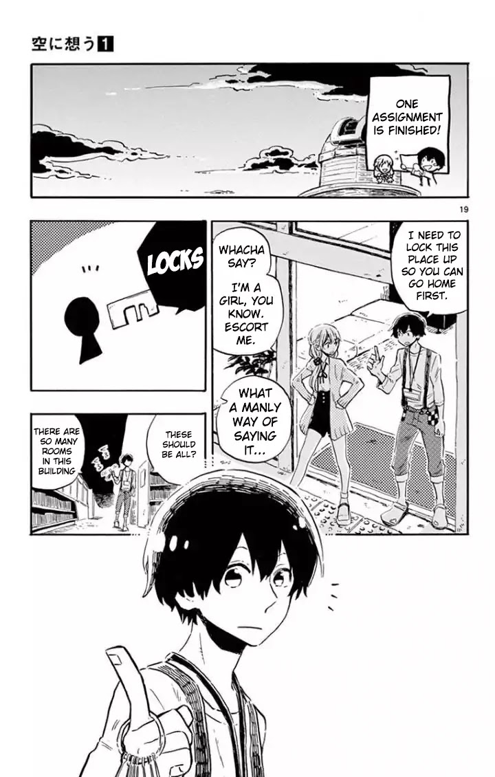 Sora ni Omou Chapter 1 page 20 - Chapter 1: Creating Something