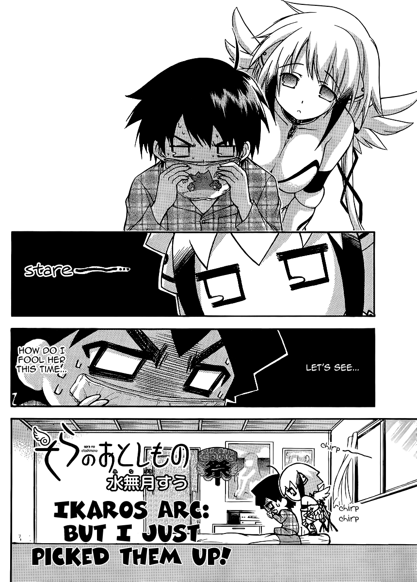 Sora no Otoshimono Chapter 54.4 page 2 - Chapter 54.4: Ikaros Arc: But I Just Picked Them Up!