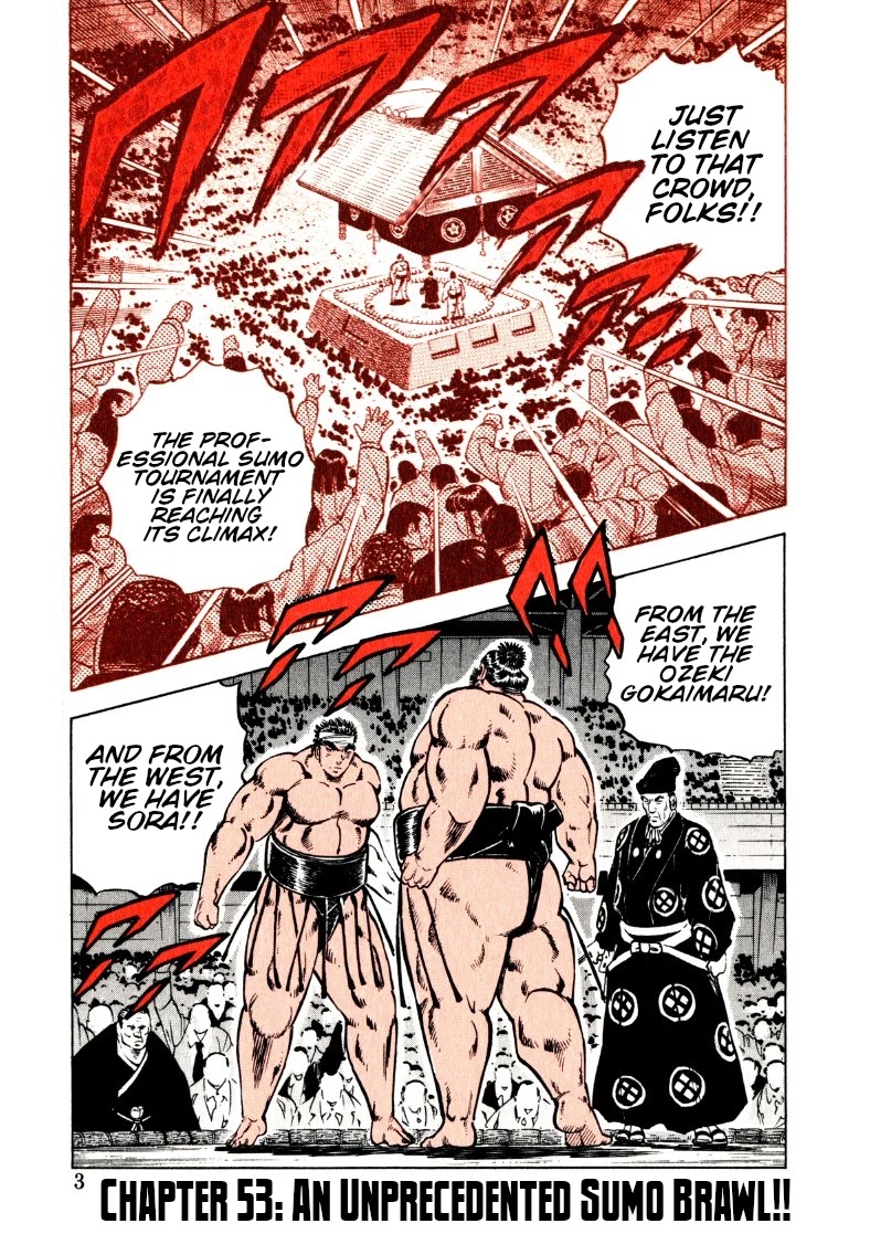 Sora yori Takaku (MIYASHITA Akira) Chapter 53 page 3 - Chapter 53: An Unprecedented Sumo Brawl!!