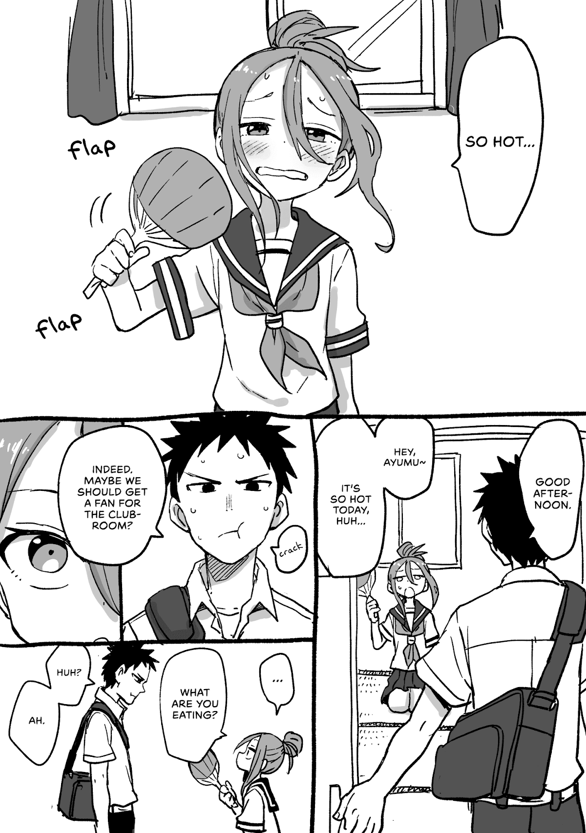 Soredemo Ayumu wa Yosetekuru Chapter 70.5 page 1 - Chapter 70.5: Twitter Special: A Hot Day.
